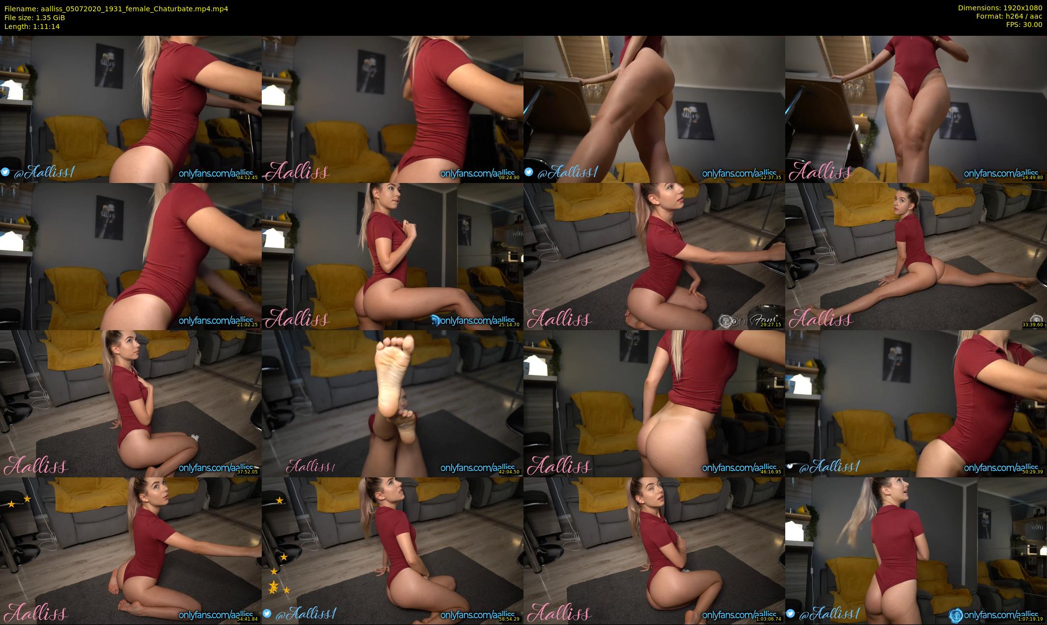 aalliss — 72 minute Chaturbate female cam show recording, 1080p, Jul 5, 2020