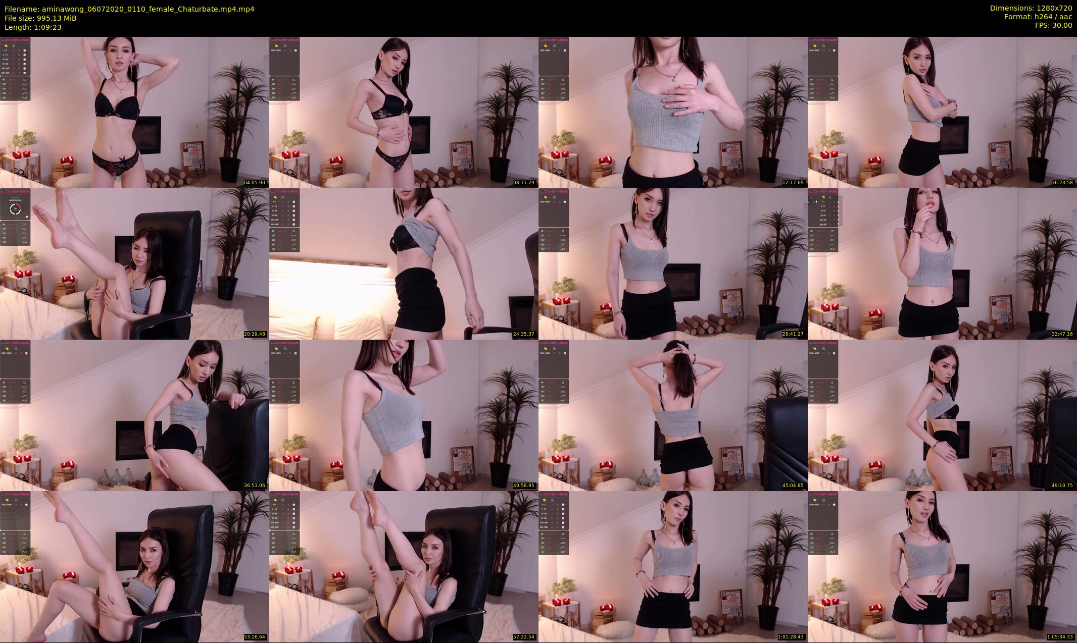 aminawong — 70 minute Chaturbate female cam show recording, 720p, Jul 6, 2020
