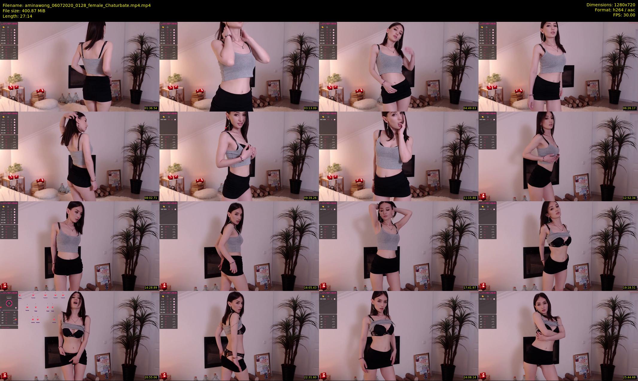 aminawong — 28 minute Chaturbate female cam show recording, 720p, Jul 6, 2020