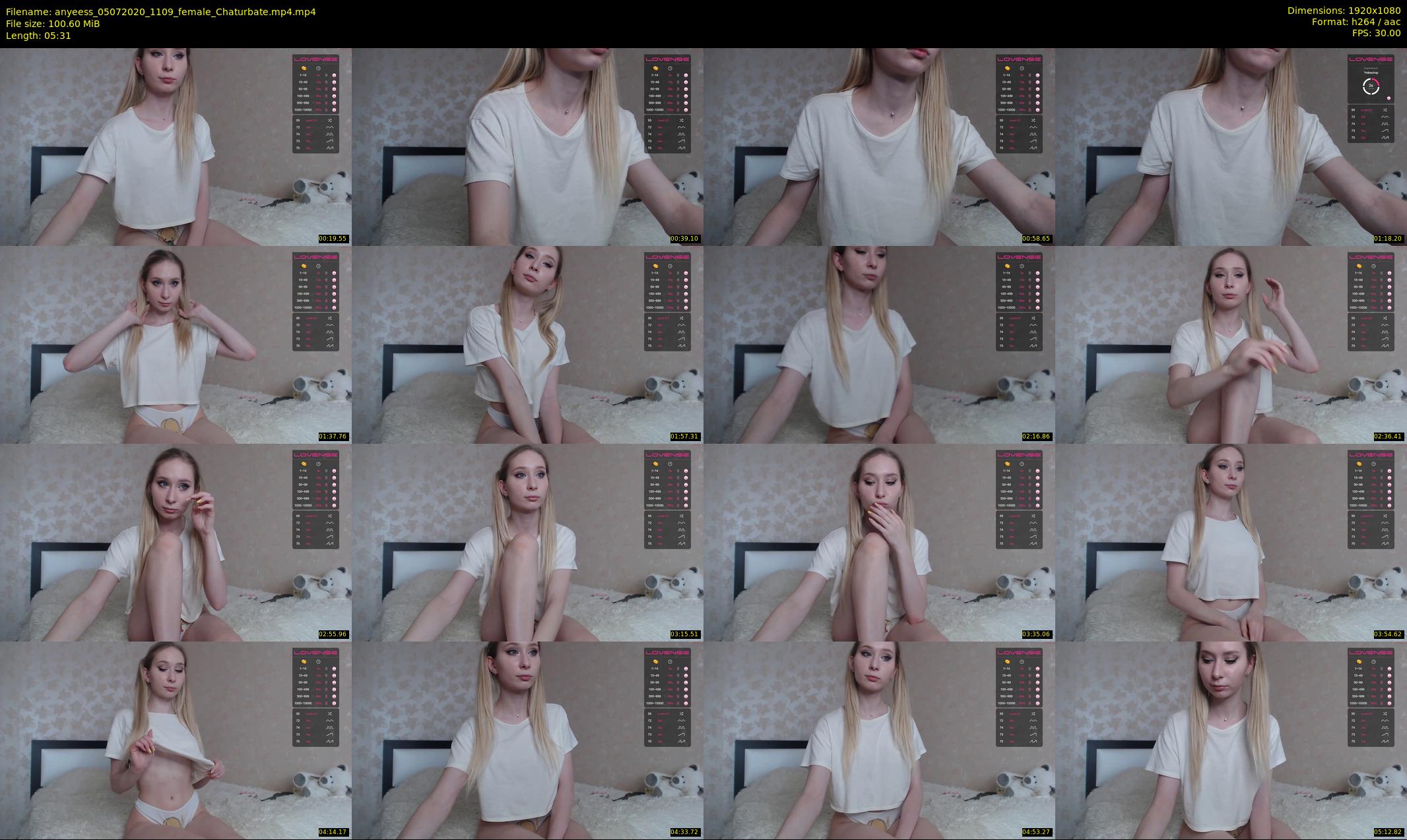 anyeess — 6 minute Chaturbate female cam show recording, 1080p, Jul 5, 2020