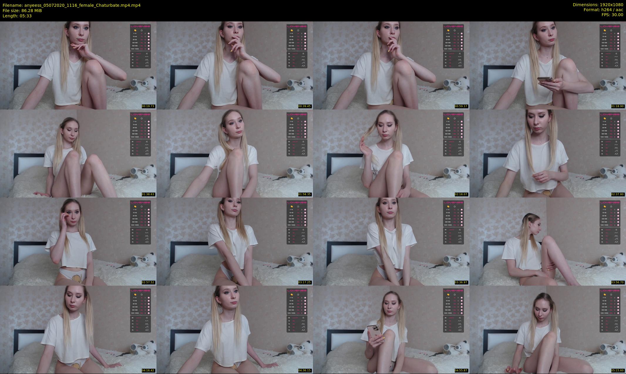 anyeess — 6 minute Chaturbate female cam show recording, 1080p, Jul 5, 2020