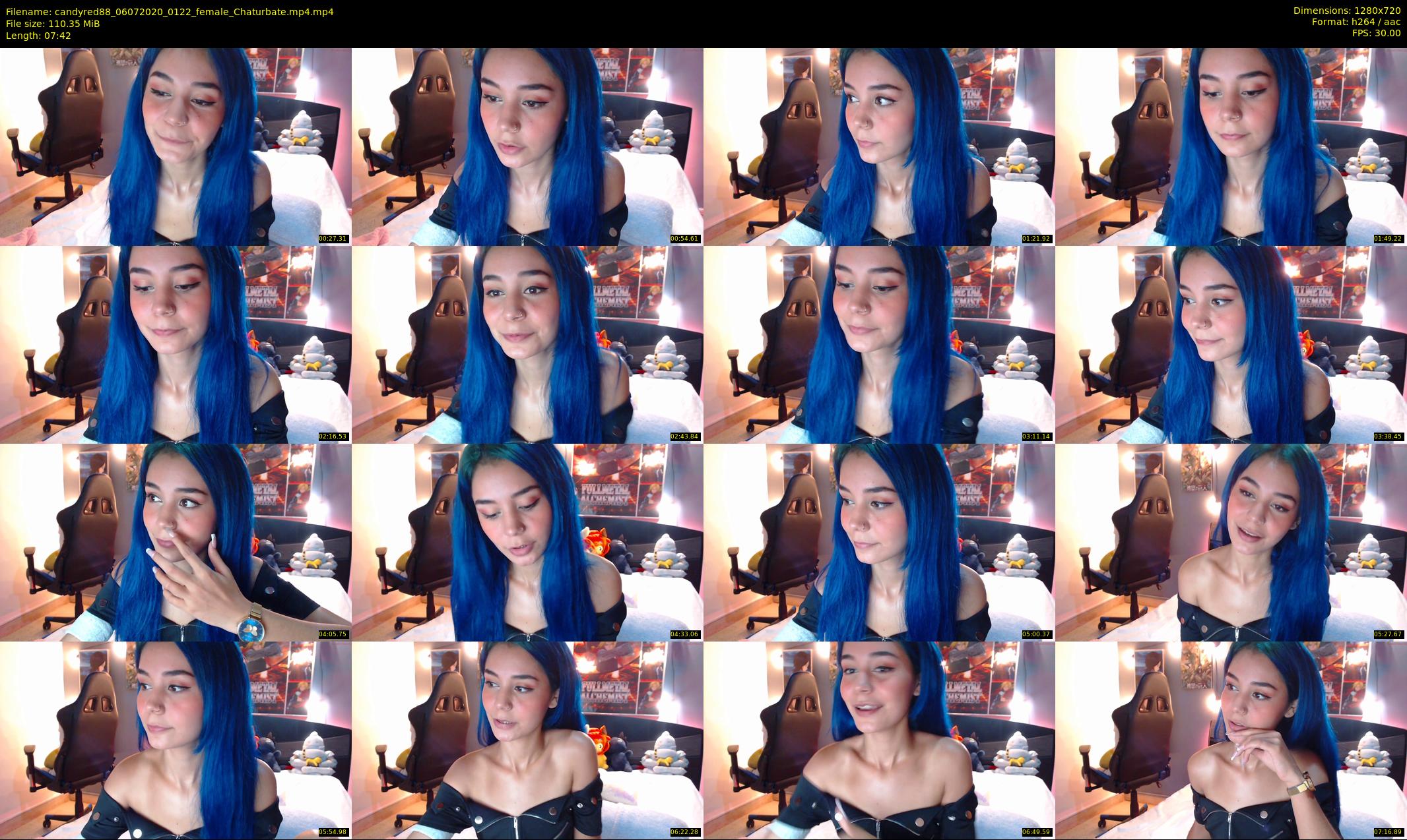 candyred88 — 8 minute Chaturbate female cam show recording, 720p, Jul 6, 2020