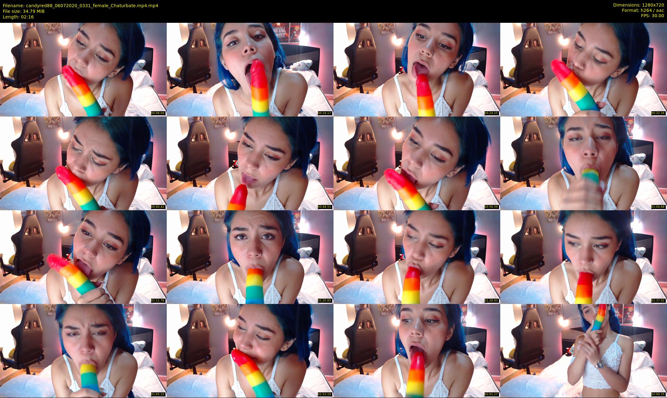 candyred88 — 3 minute Chaturbate female cam show recording, 720p, Jul 6, 2020