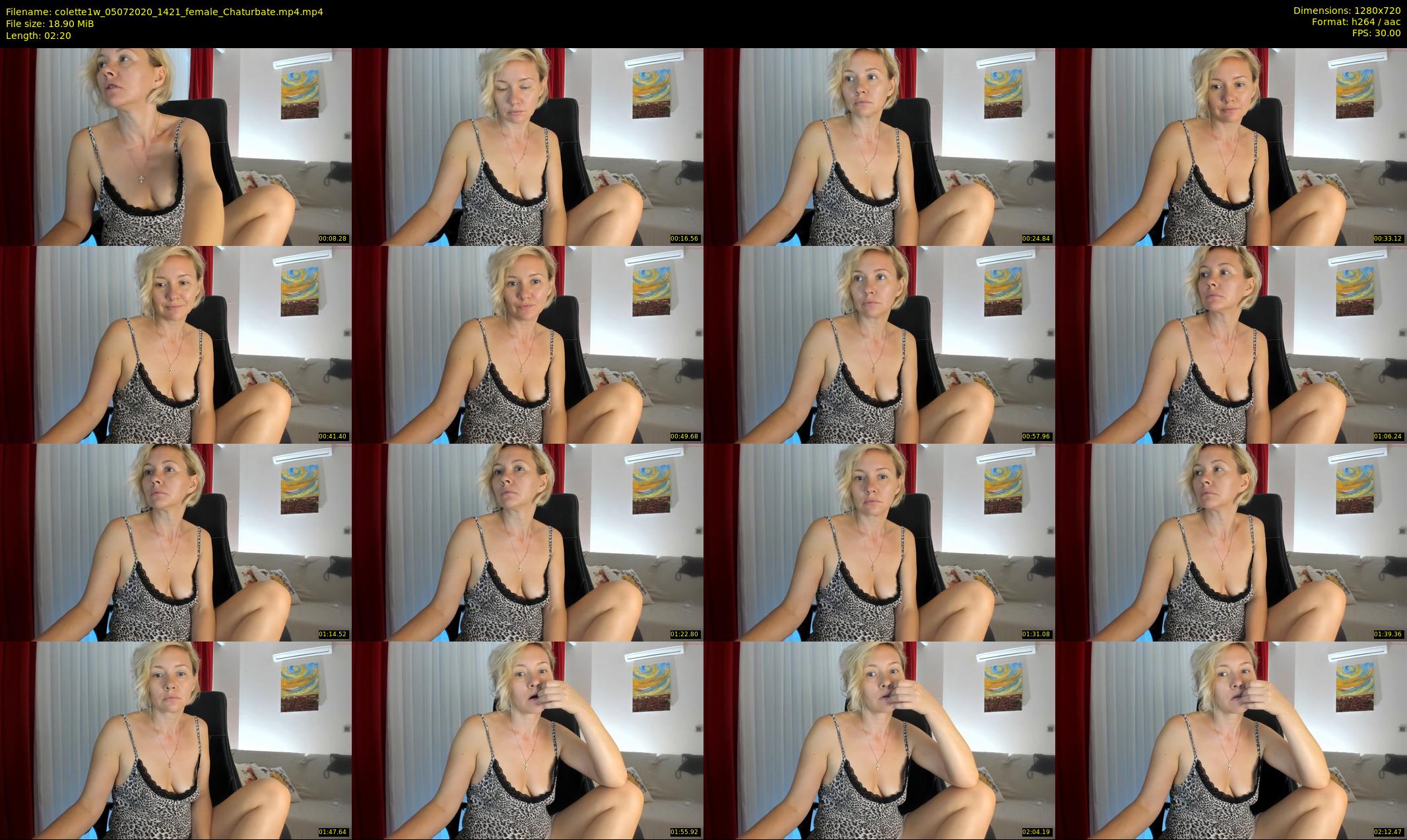 colette1w — 3 minute Chaturbate female cam show recording, 720p, Jul 5, 2020