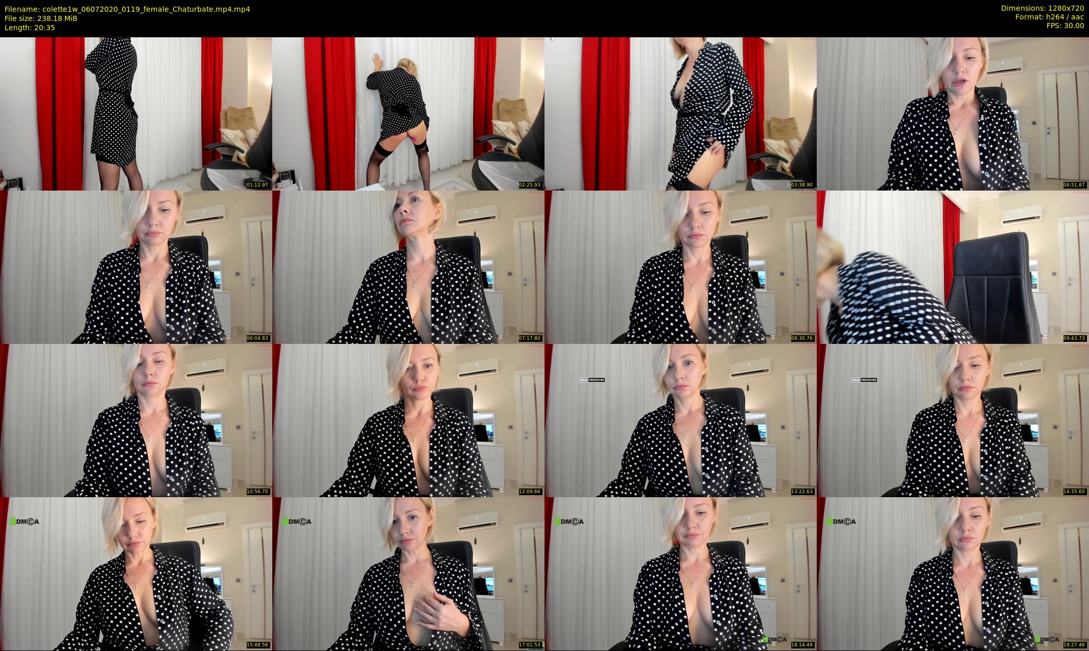 colette1w — 21 minute Chaturbate female cam show recording, 720p, Jul 6, 2020