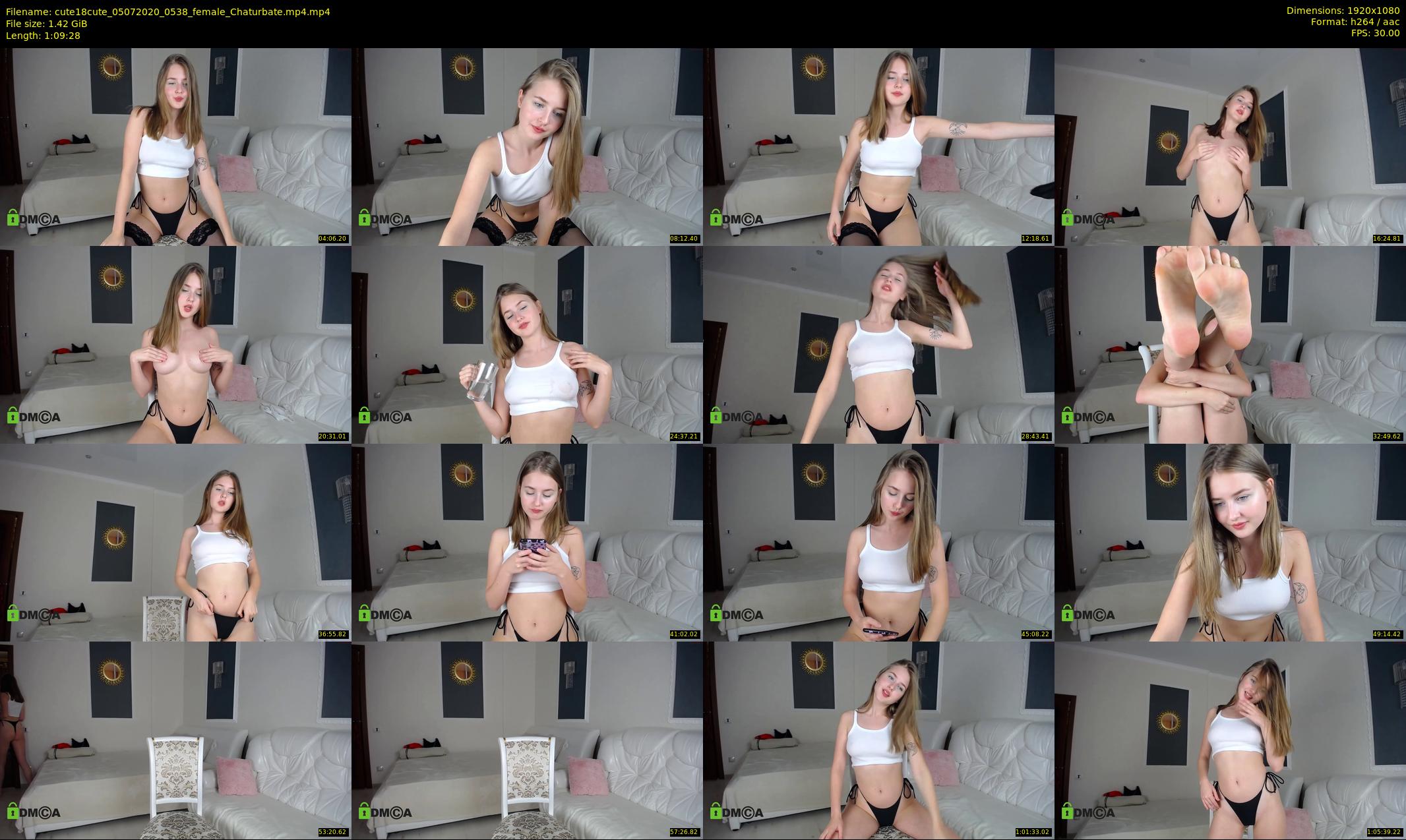 cute18cute — 70 minute Chaturbate female cam show recording, 1080p, Jul 5, 2020