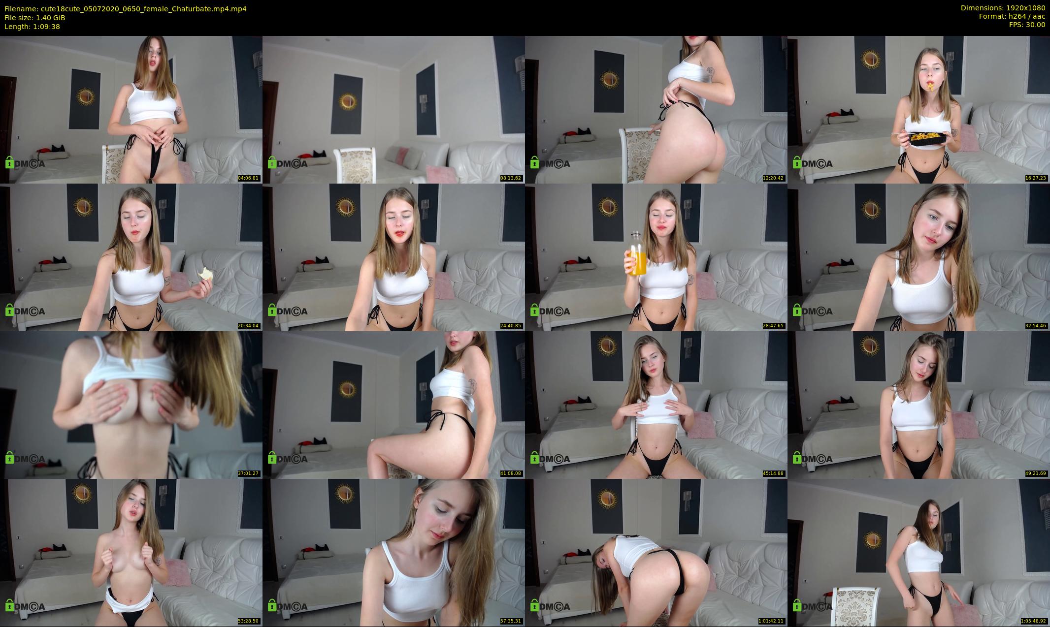 cute18cute — 70 minute Chaturbate female cam show recording, 1080p, Jul 5, 2020