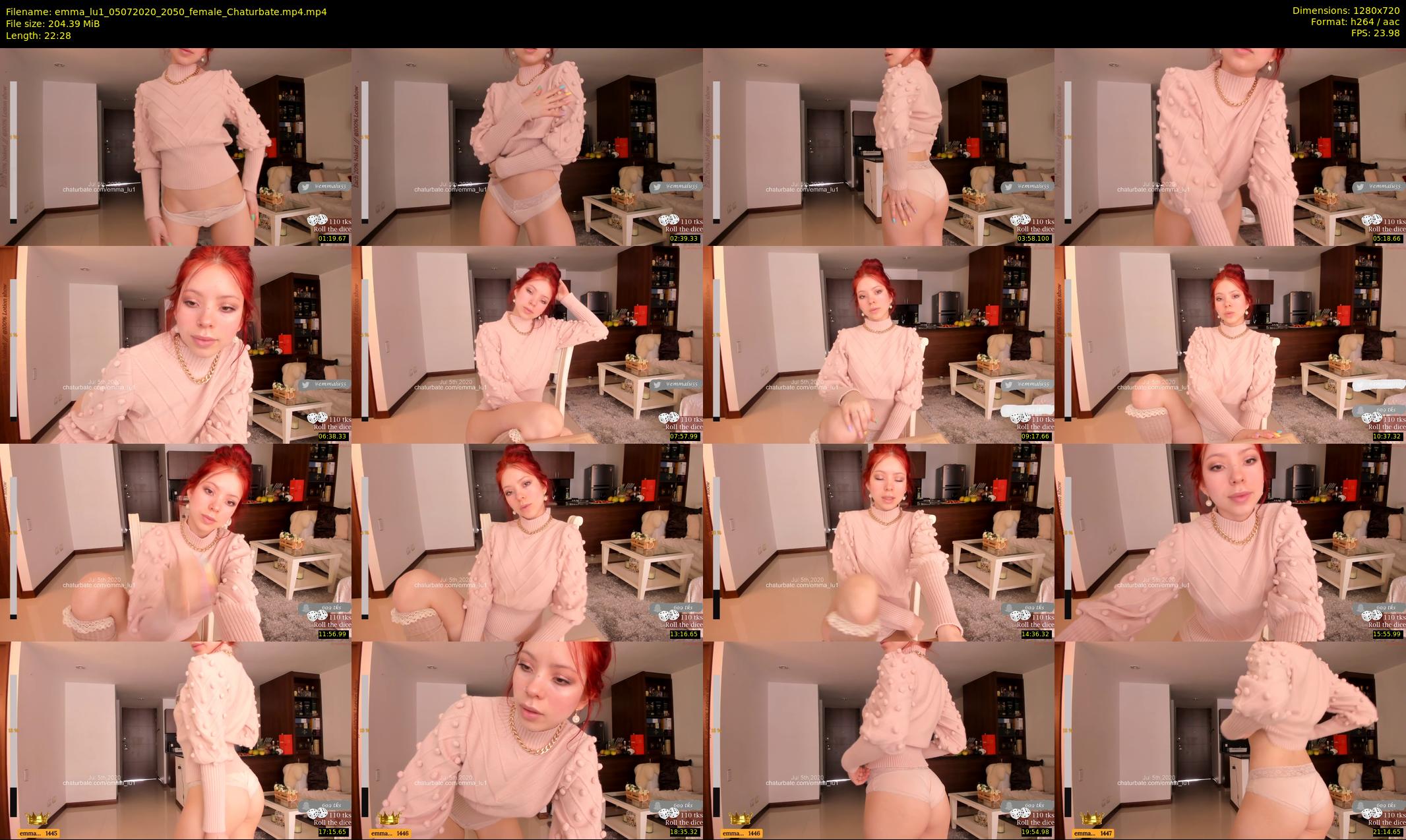 emma_lu1 — 23 minute Chaturbate female cam show recording, 720p, Jul 5, 2020