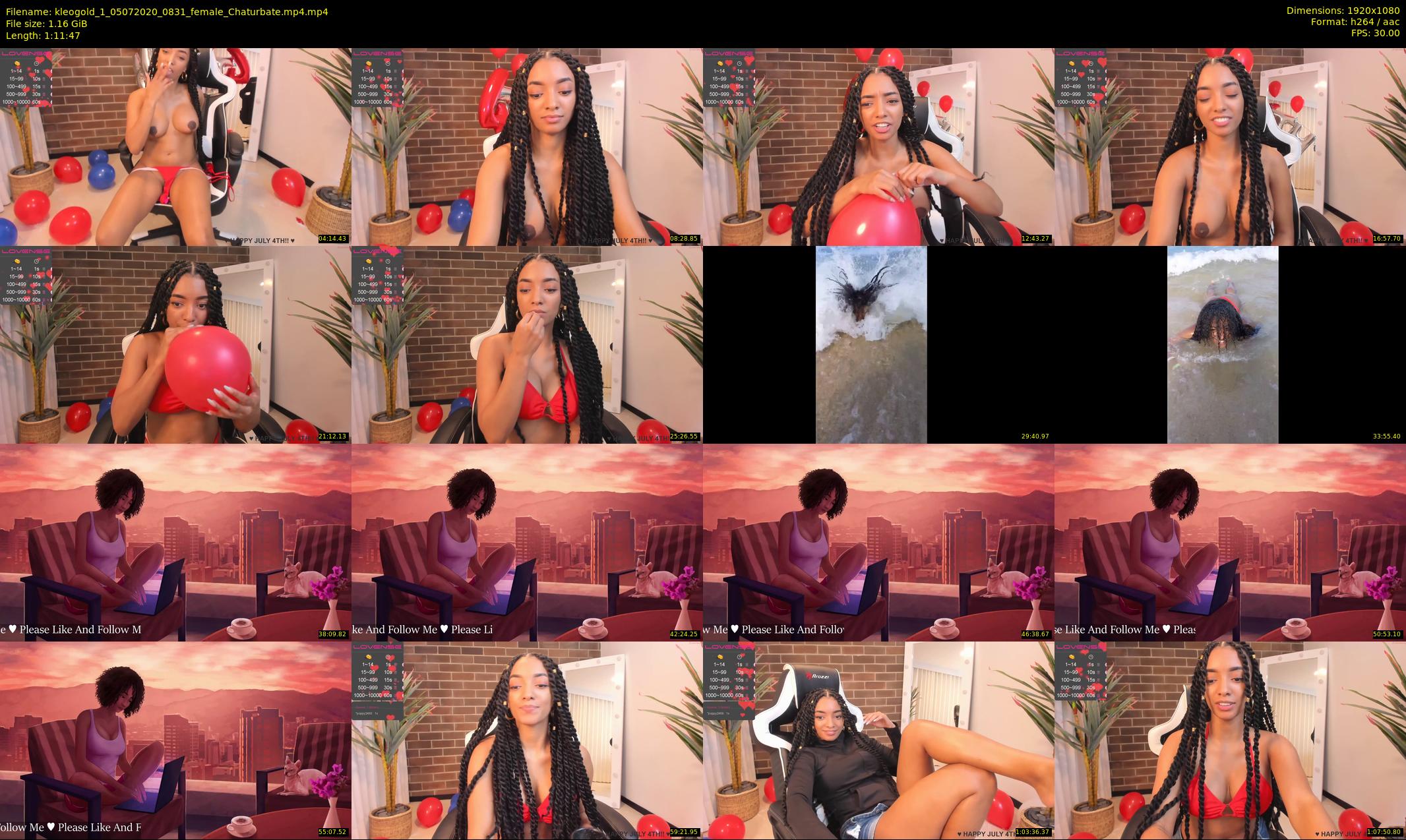 kleogold_1 — 72 minute Chaturbate female cam show recording, 1080p, Jul 5, 2020