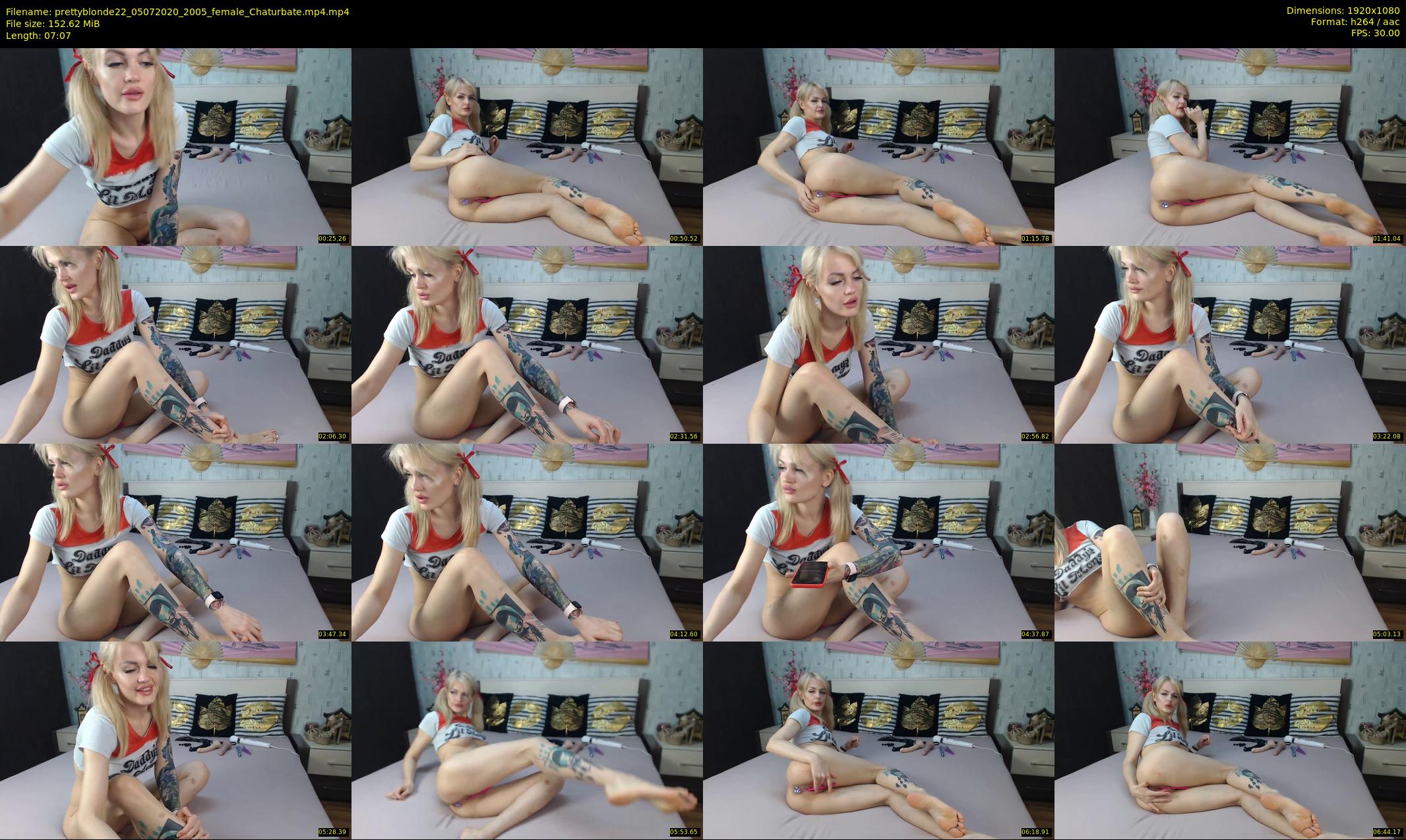 prettyblonde22 — 8 minute Chaturbate female cam show recording, 1080p, Jul 5, 2020