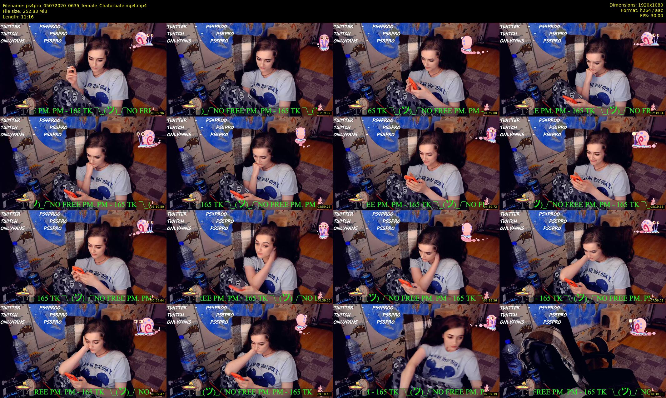 ps4pro — 12 minute Chaturbate female cam show recording, 1080p, Jul 5, 2020