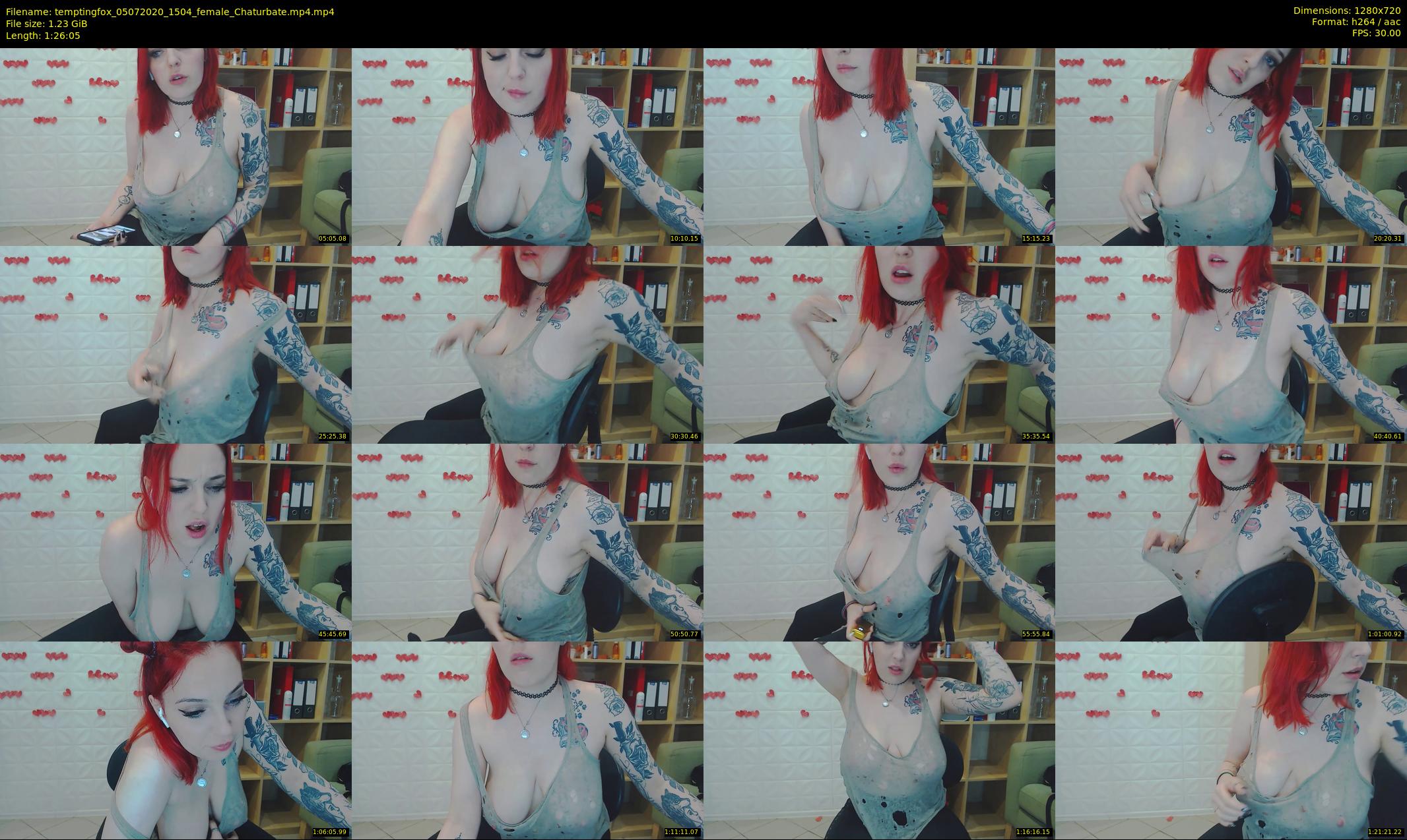temptingfox — 87 minute Chaturbate female cam show recording, 720p, Jul 5, 2020