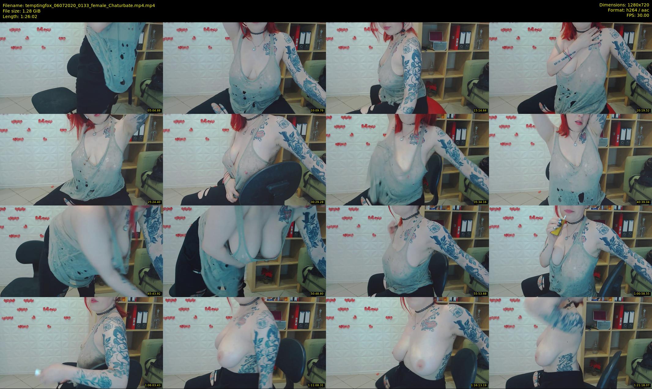 temptingfox — 87 minute Chaturbate female cam show recording, 720p, Jul 6, 2020