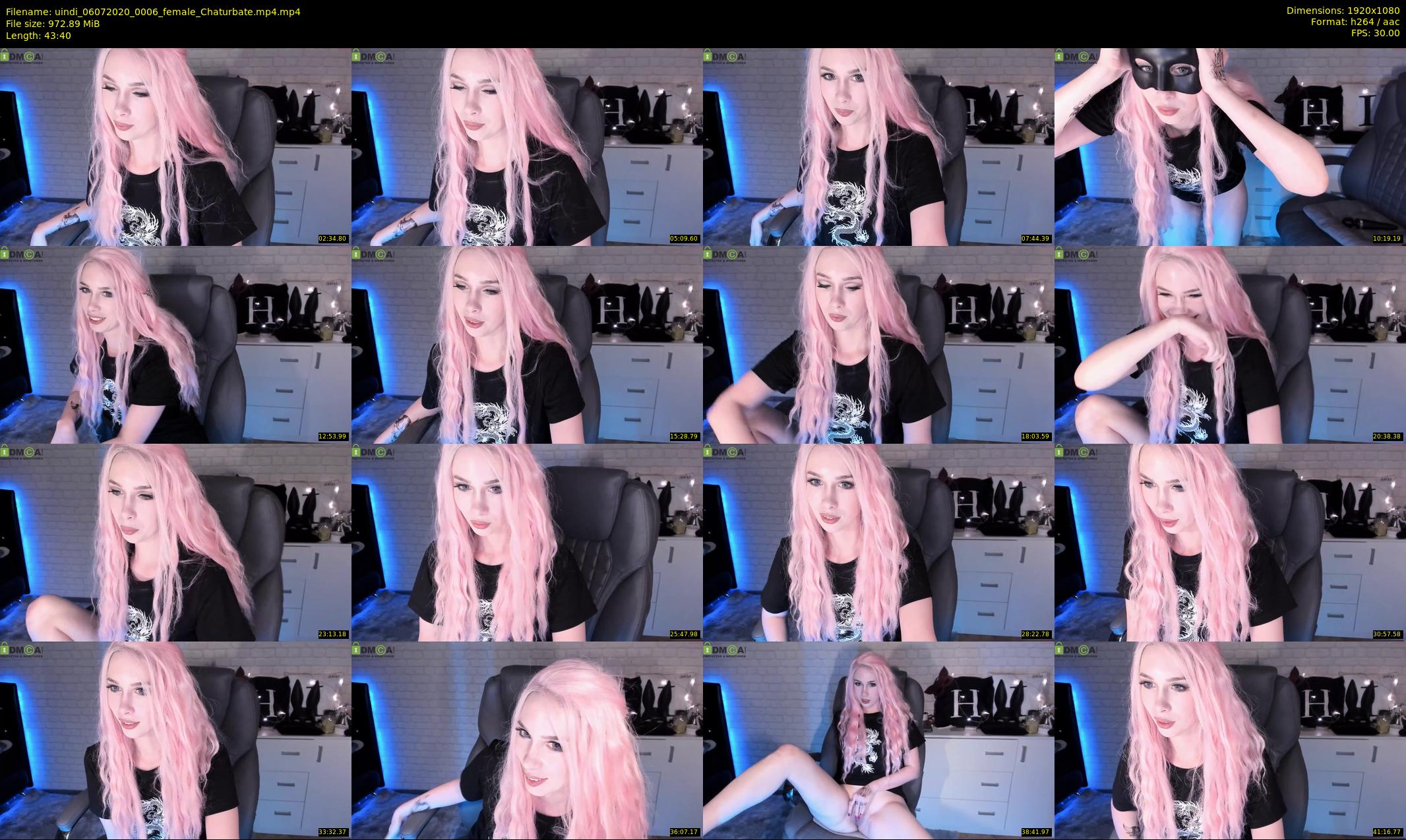 uindi — 44 minute Chaturbate female cam show recording, 1080p, Jul 6, 2020
