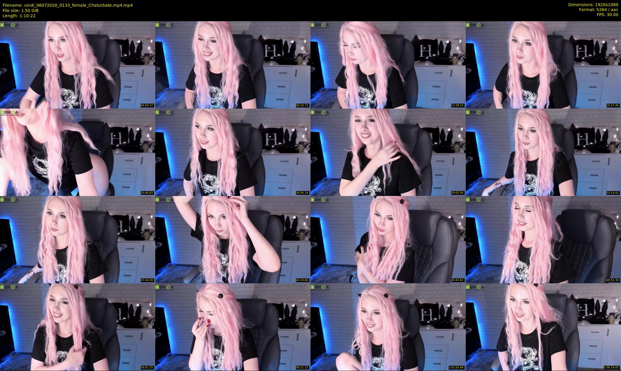 uindi — 71 minute Chaturbate female cam show recording, 1080p, Jul 6, 2020