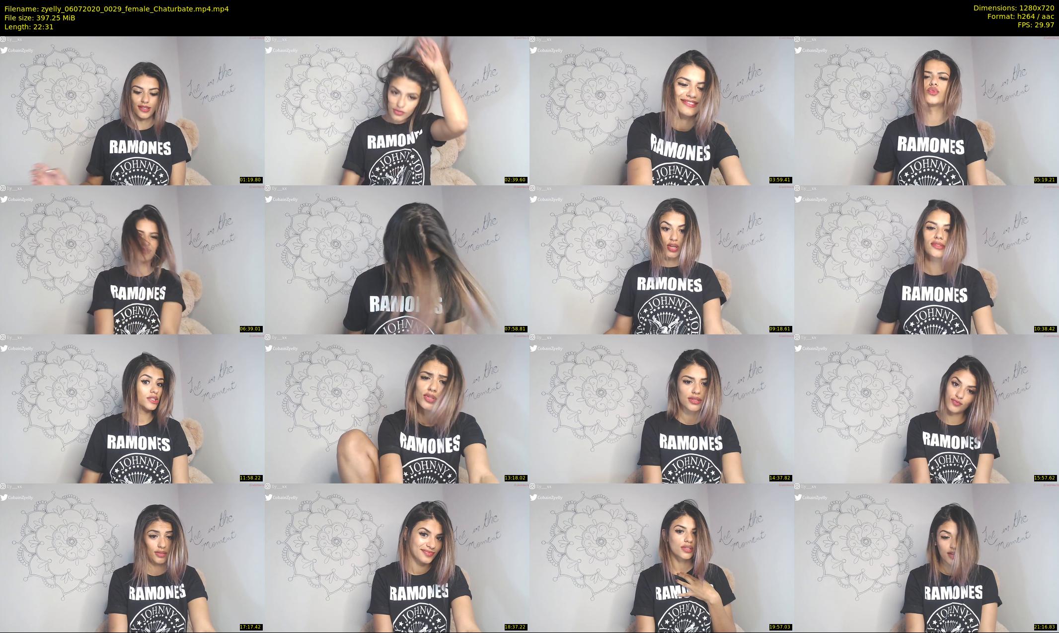 zyelly — 23 minute Chaturbate female cam show recording, 720p, Jul 6, 2020