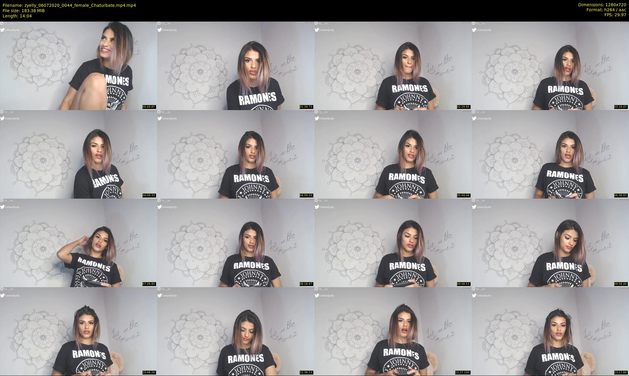zyelly — 15 minute Chaturbate female cam show recording, 720p, Jul 6, 2020