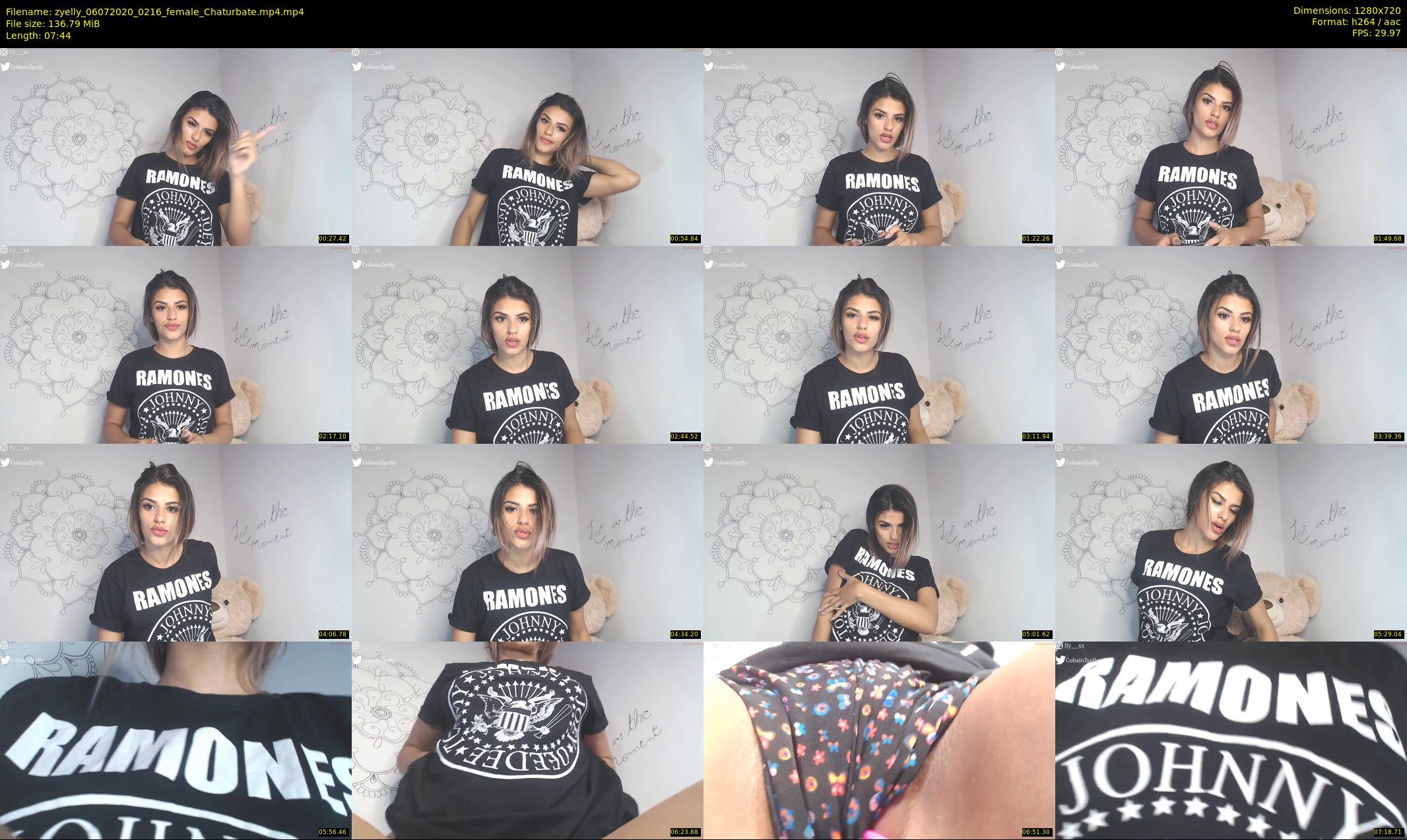 zyelly — 8 minute Chaturbate female cam show recording, 720p, Jul 6, 2020