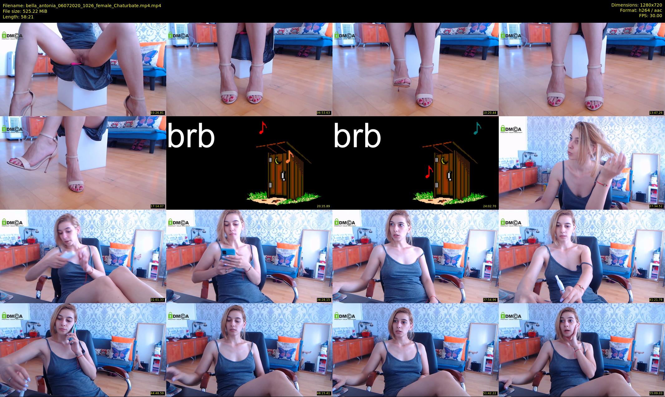 bella_antonia — 59 minute Chaturbate female cam show recording, 720p, Jul 6, 2020