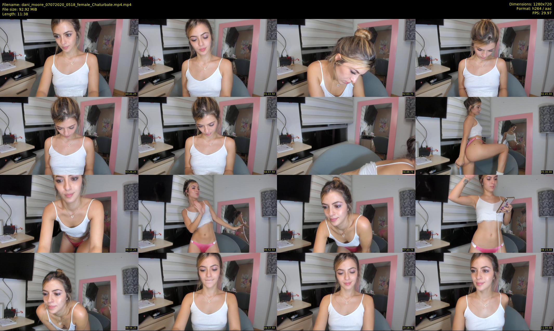 dani_moore — 12 minute Chaturbate female cam show recording, 720p, Jul 7, 2020