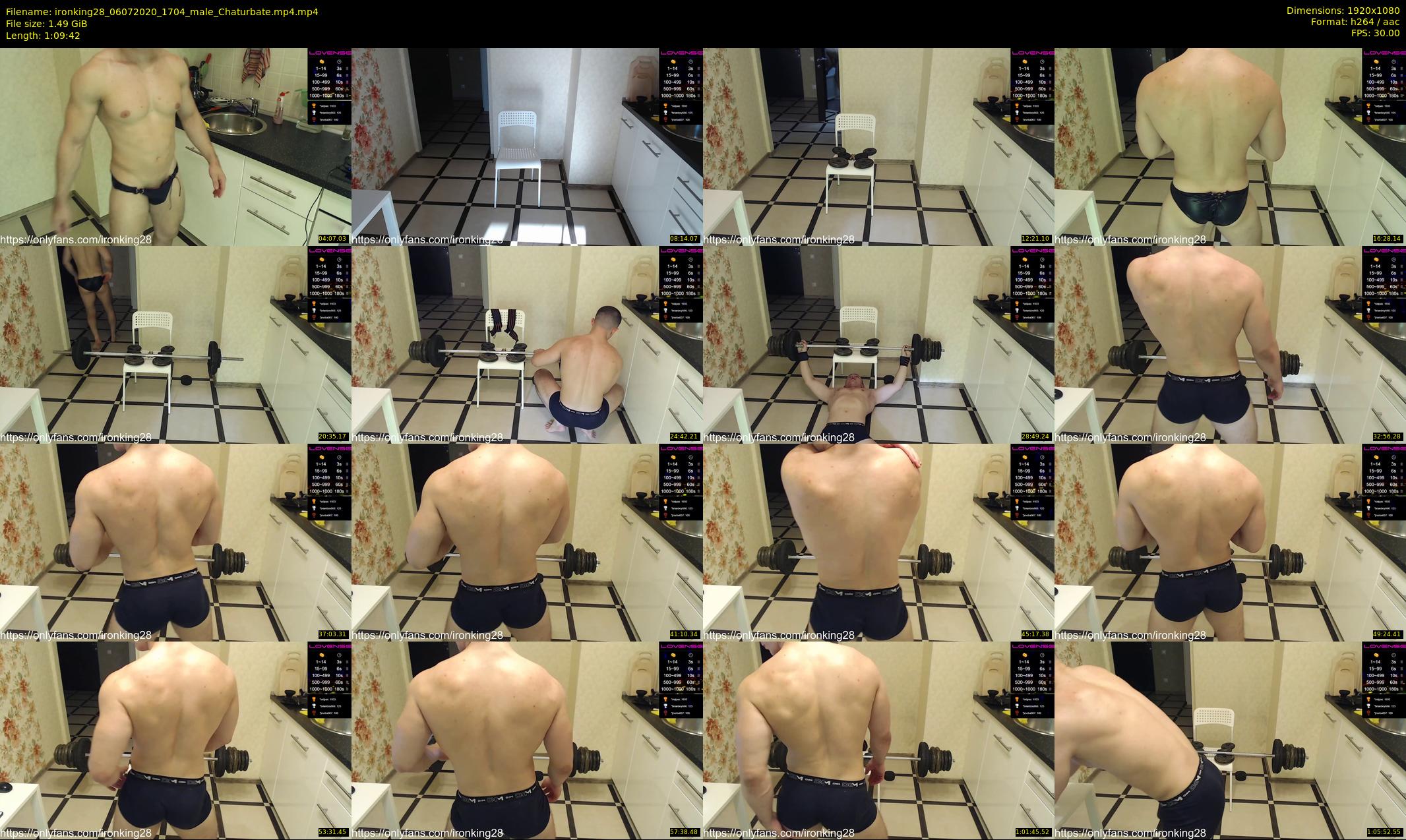 ironking28 — 70 minute Chaturbate male cam show recording, 1080p, Jul 6, 2020