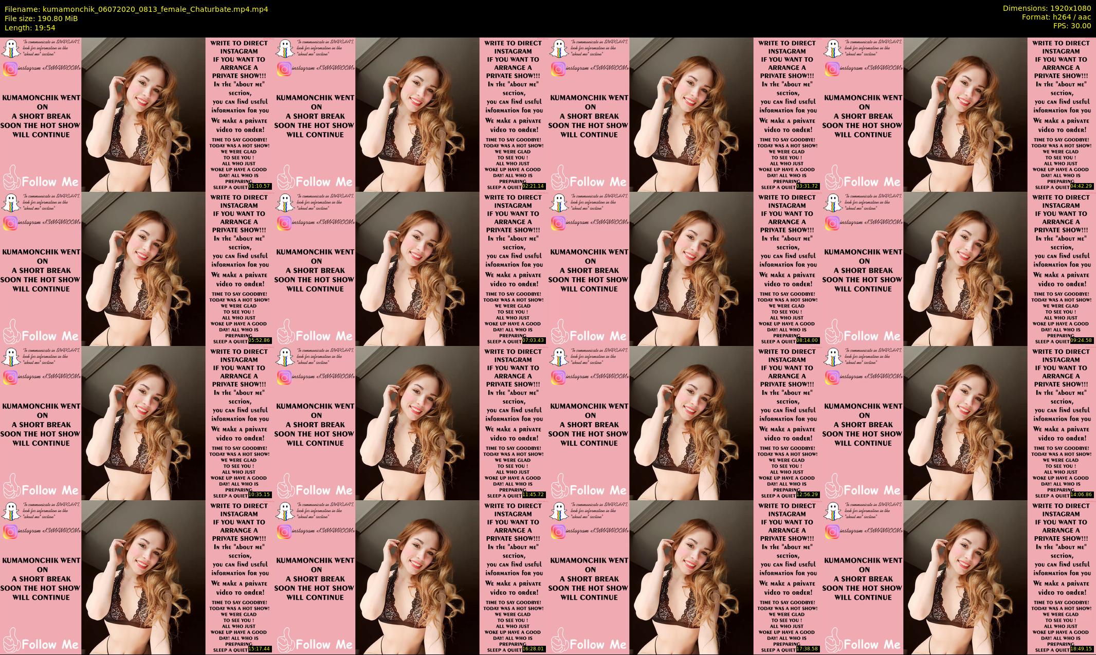 kumamonchik — 20 minute Chaturbate couple cam show recording, 1080p, Jul 6, 2020