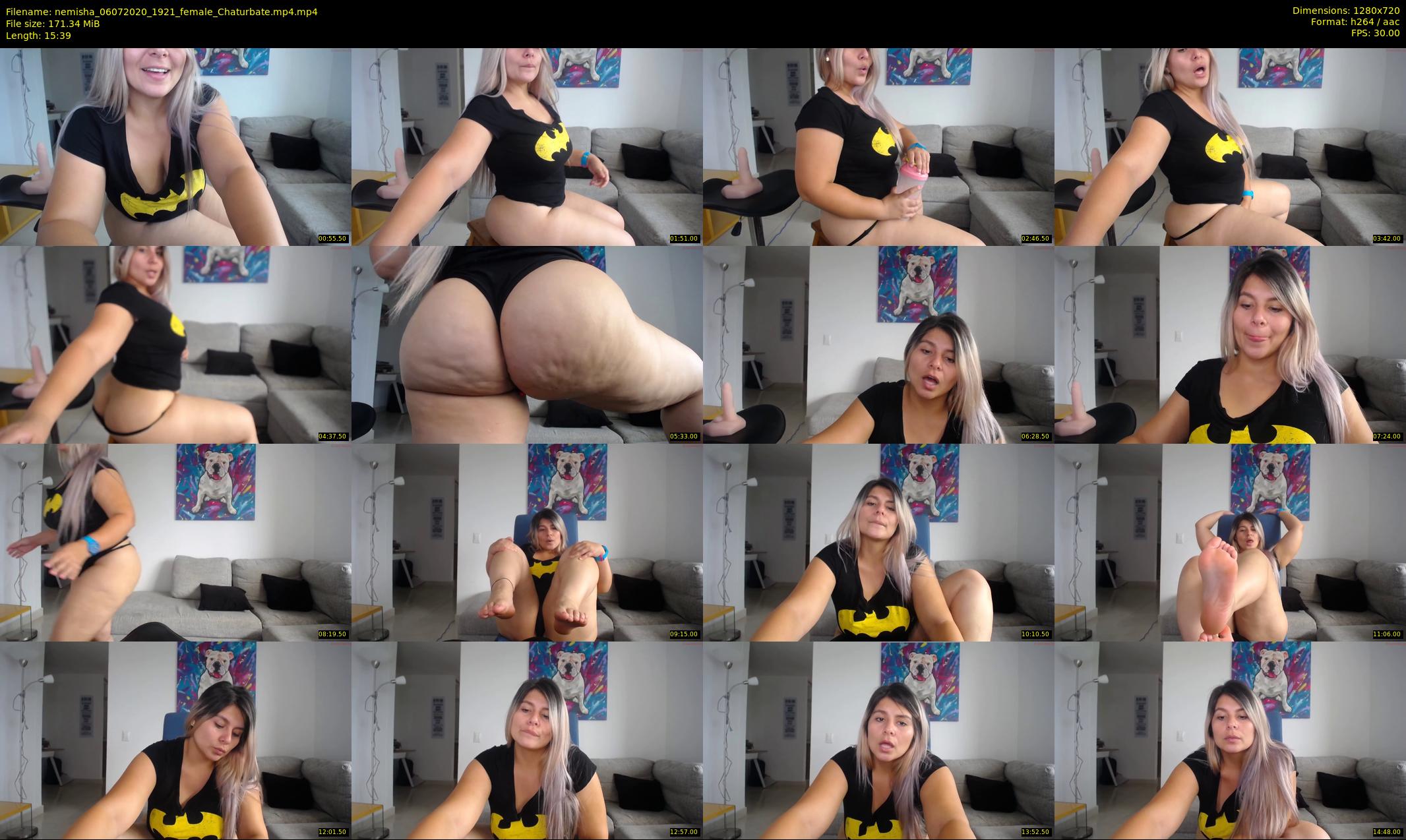 nemisha — 16 minute Chaturbate female cam show recording, 720p, Jul 6, 2020