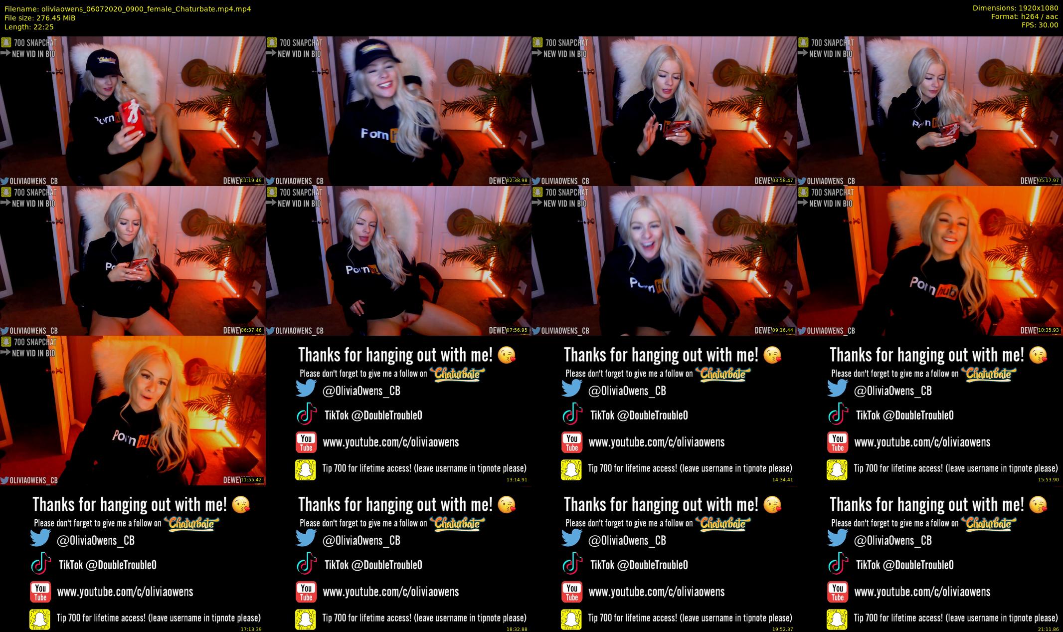 oliviaowens — 23 minute Chaturbate female cam show recording, 1080p, Jul 6, 2020