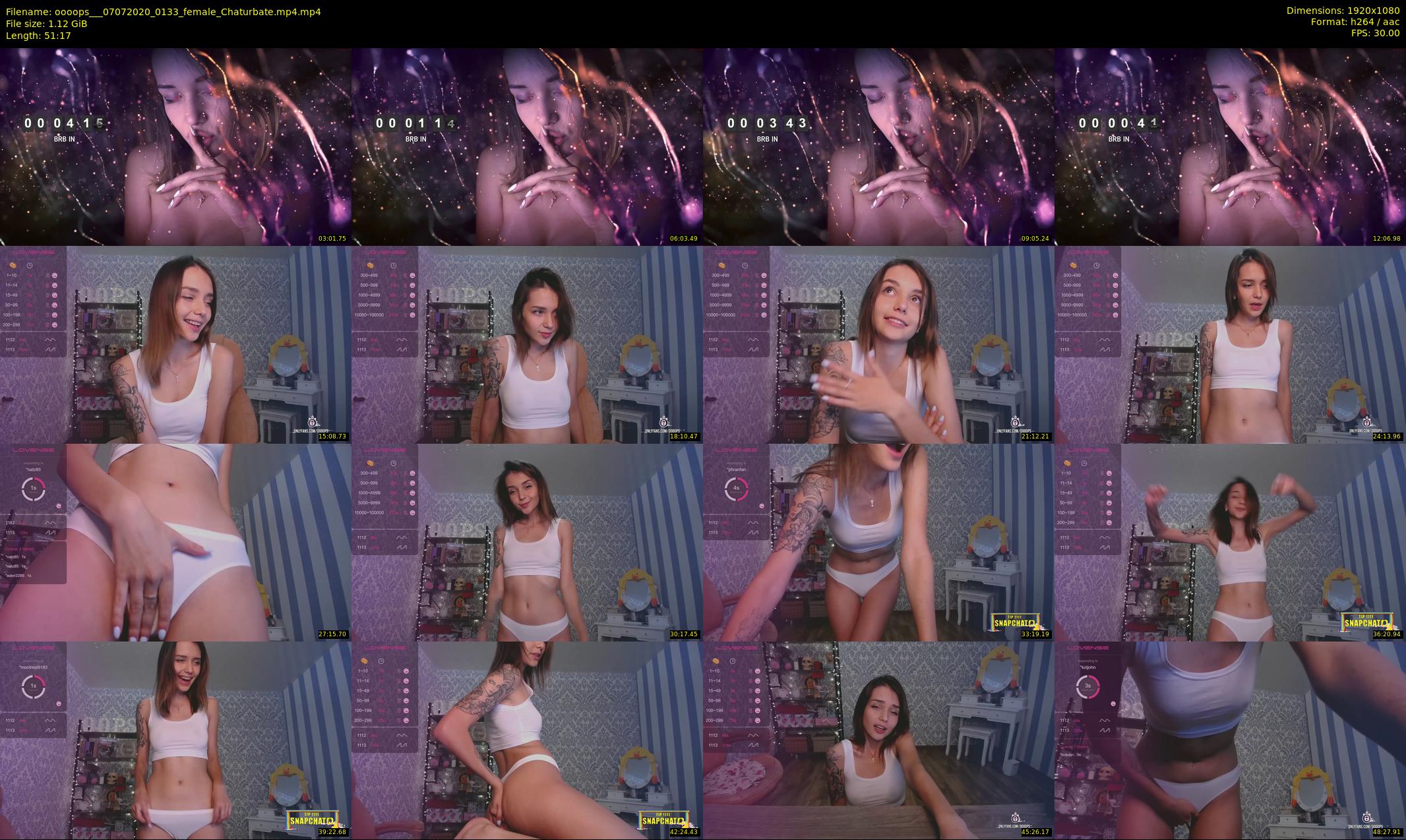 oooops__ — 52 minute Chaturbate female cam show recording, 1080p, Jul 7, 2020