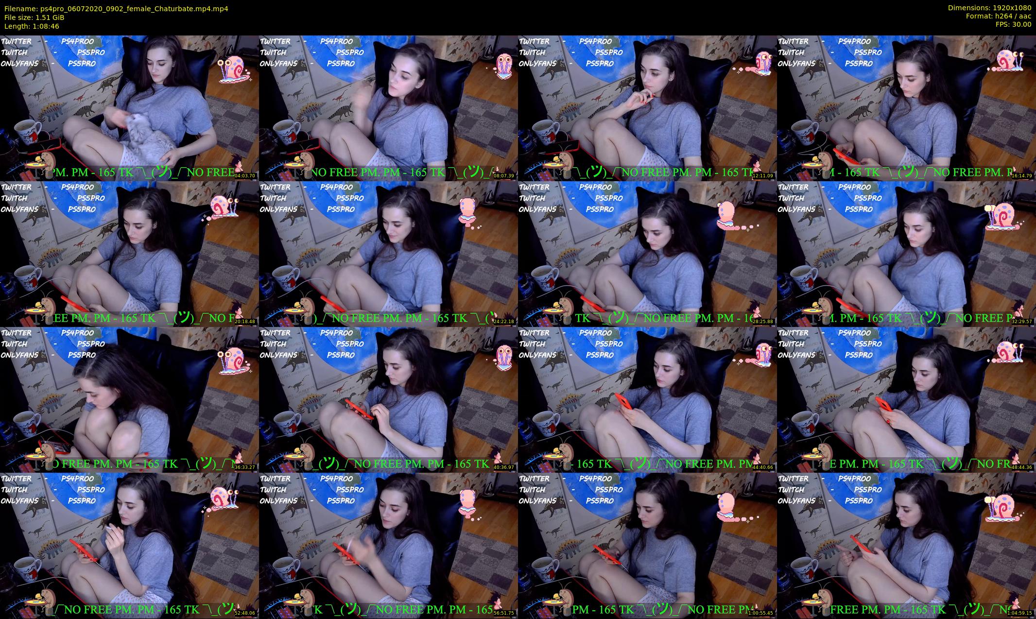 ps4pro — 69 minute Chaturbate female cam show recording, 1080p, Jul 6, 2020
