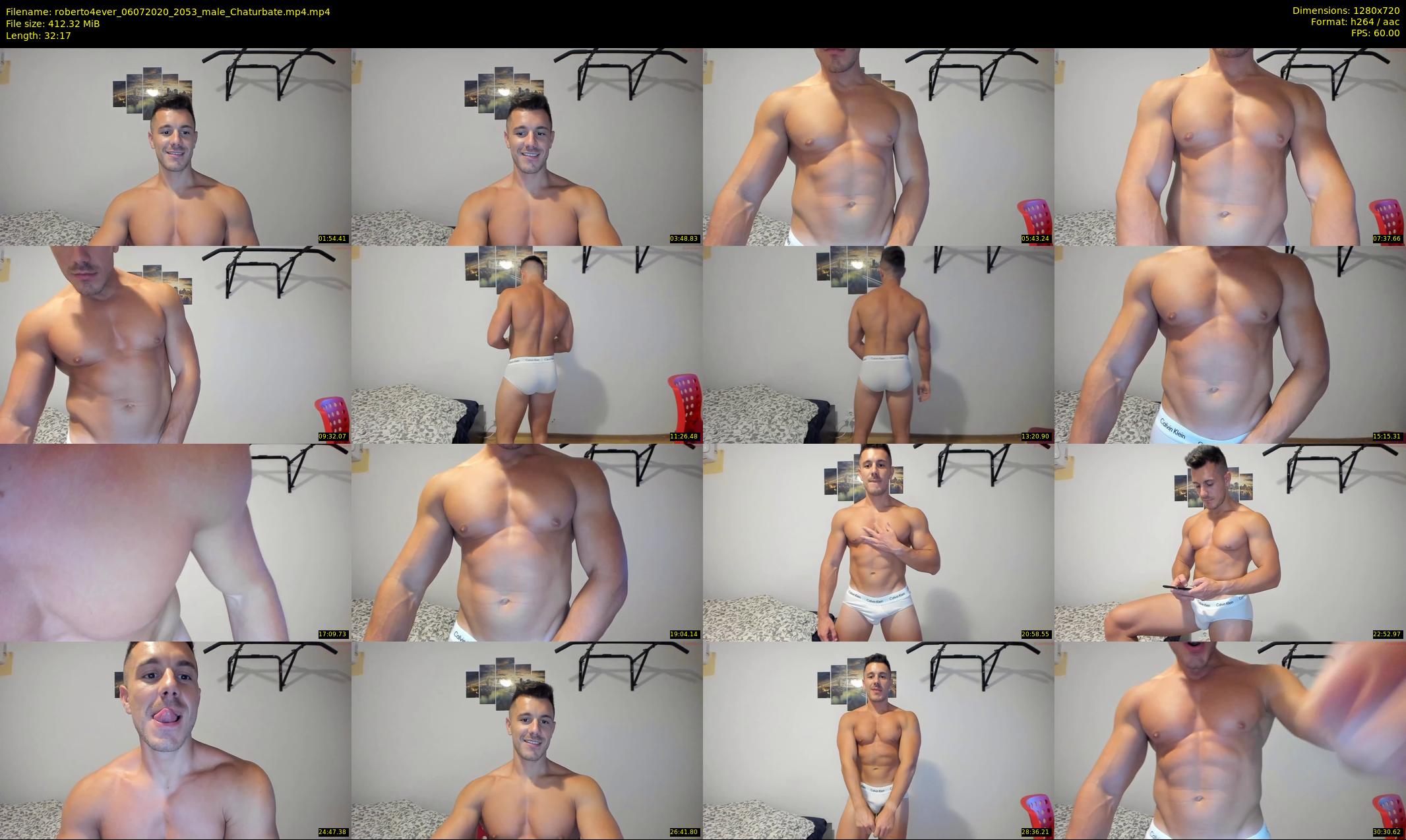 roberto4ever — 33 minute Chaturbate male cam show recording, 720p, Jul 6, 2020