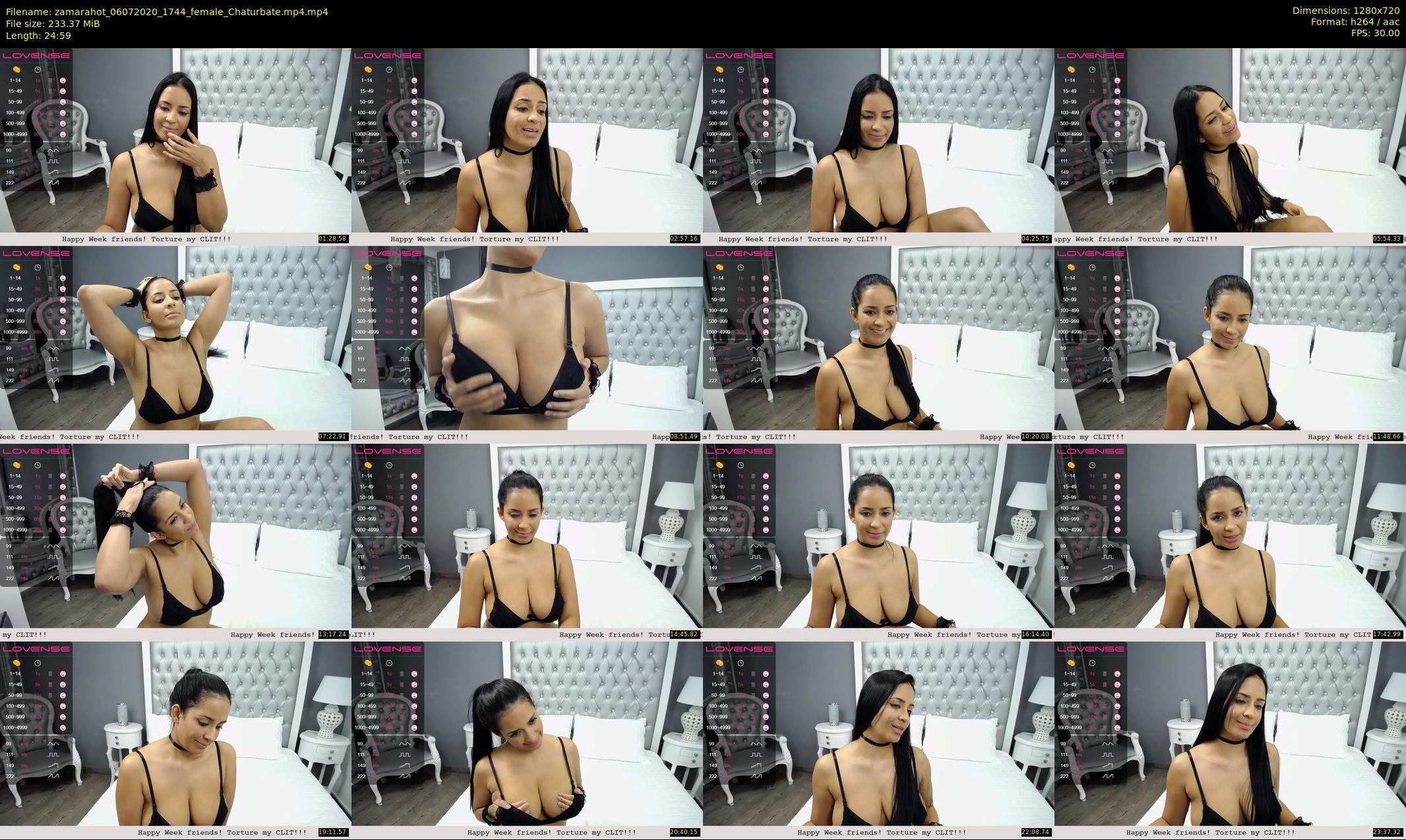zamarahot — 25 minute Chaturbate female cam show recording, 720p, Jul 6, 2020