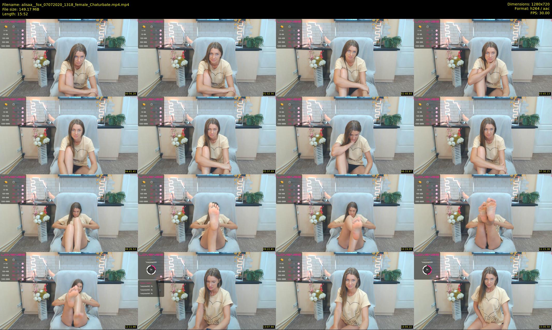 alisaa__fox — 16 minute Chaturbate female cam show recording, 720p, Jul 7, 2020