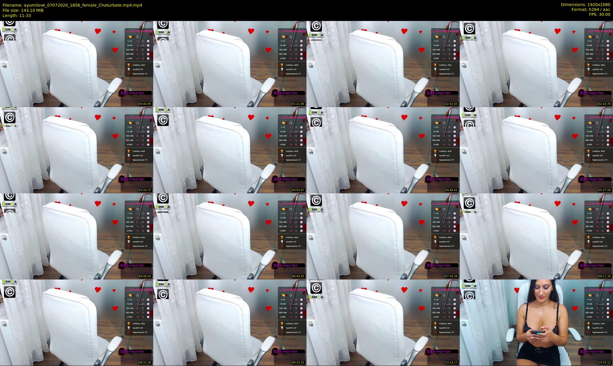 ayumilove — 12 minute Chaturbate female cam show recording, 1080p, Jul 7, 2020