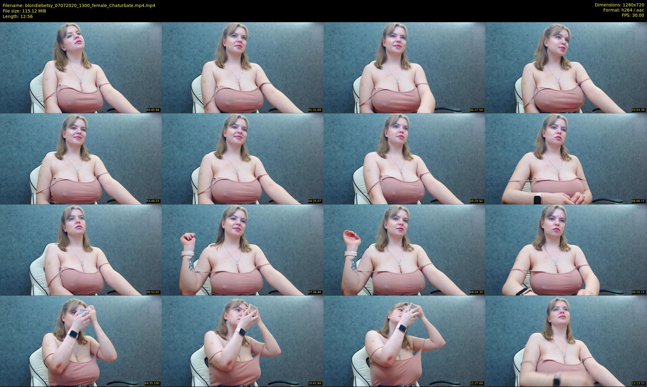 blondiebetsy — 13 minute Chaturbate female cam show recording, 720p, Jul 7, 2020
