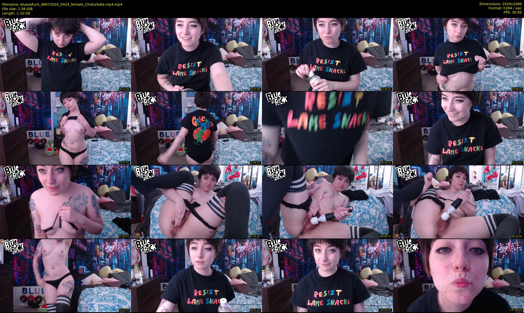 blueasfuck — 71 minute Chaturbate female cam show recording, 1080p, Jul 8, 2020