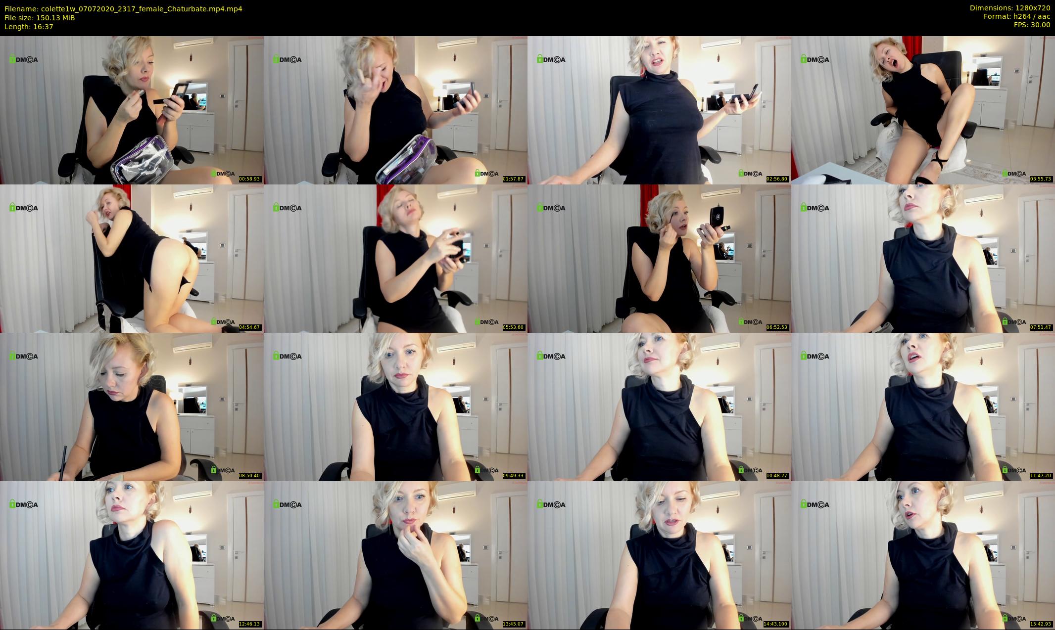 colette1w — 17 minute Chaturbate female cam show recording, 720p, Jul 7, 2020