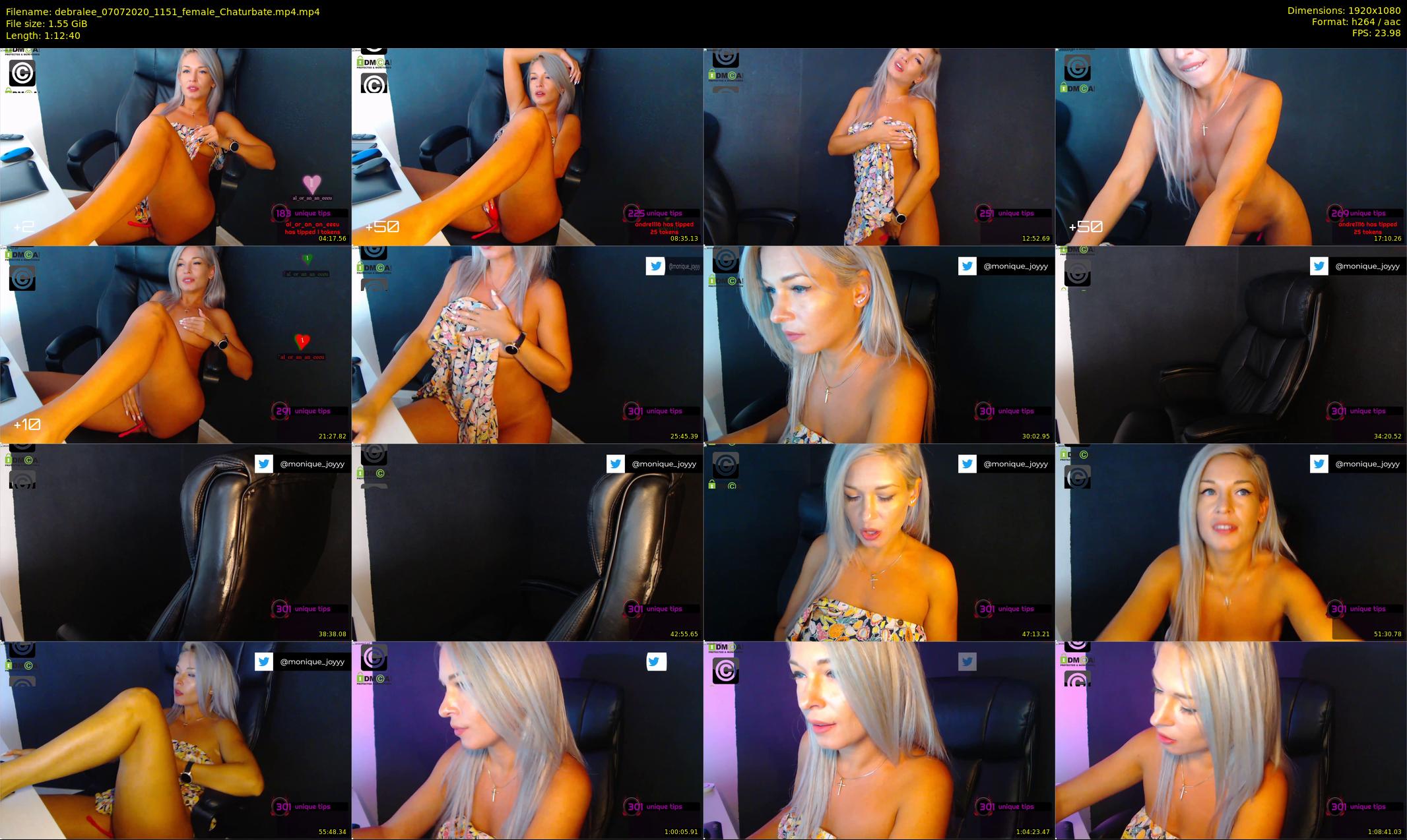 debralee — 73 minute Chaturbate female cam show recording, 1080p, Jul 7, 2020