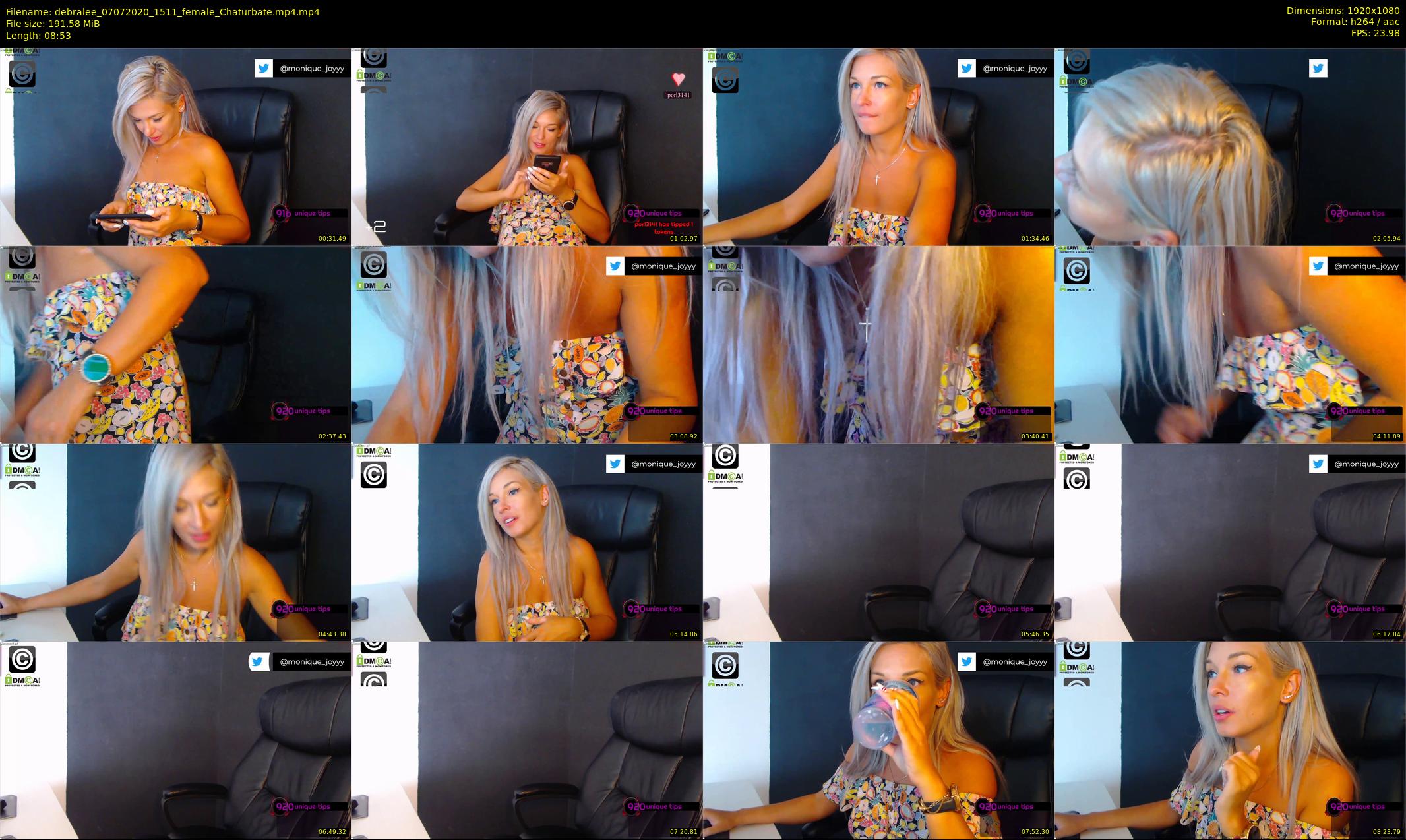 debralee — 9 minute Chaturbate female cam show recording, 1080p, Jul 7, 2020