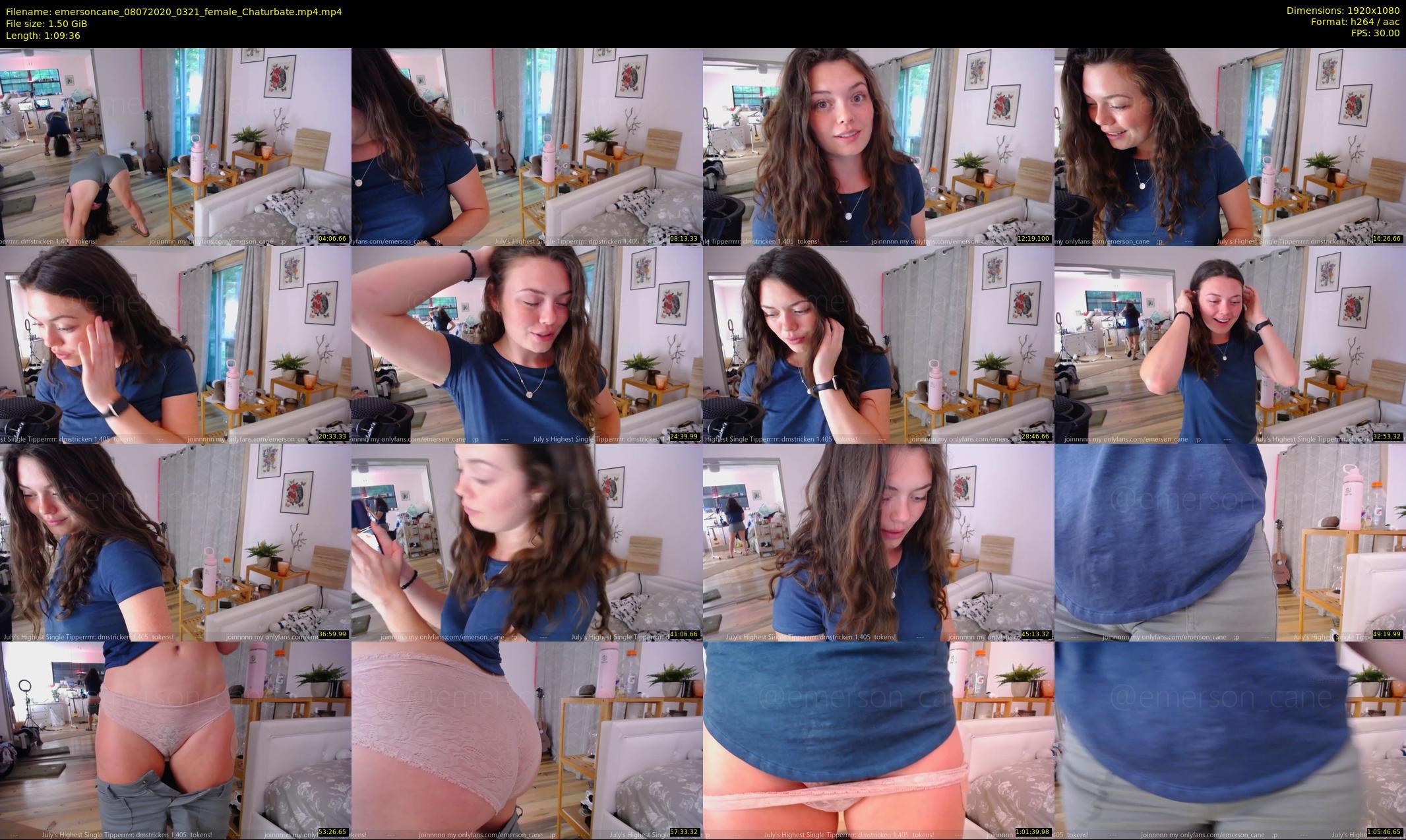 emersoncane — 70 minute Chaturbate female cam show recording, 1080p, Jul 8, 2020