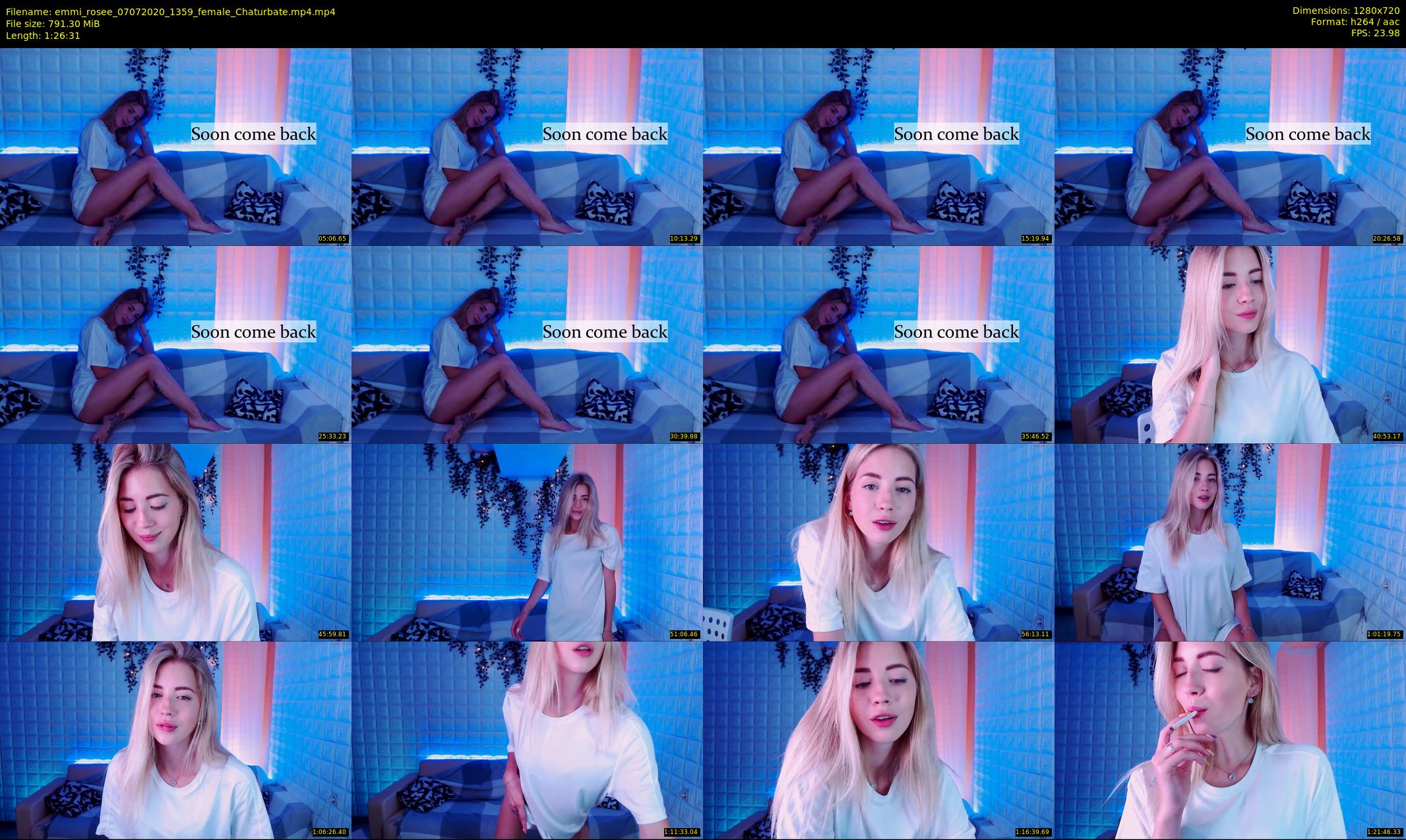 emmi_rosee — 87 minute Chaturbate female cam show recording, 720p, Jul 7, 2020