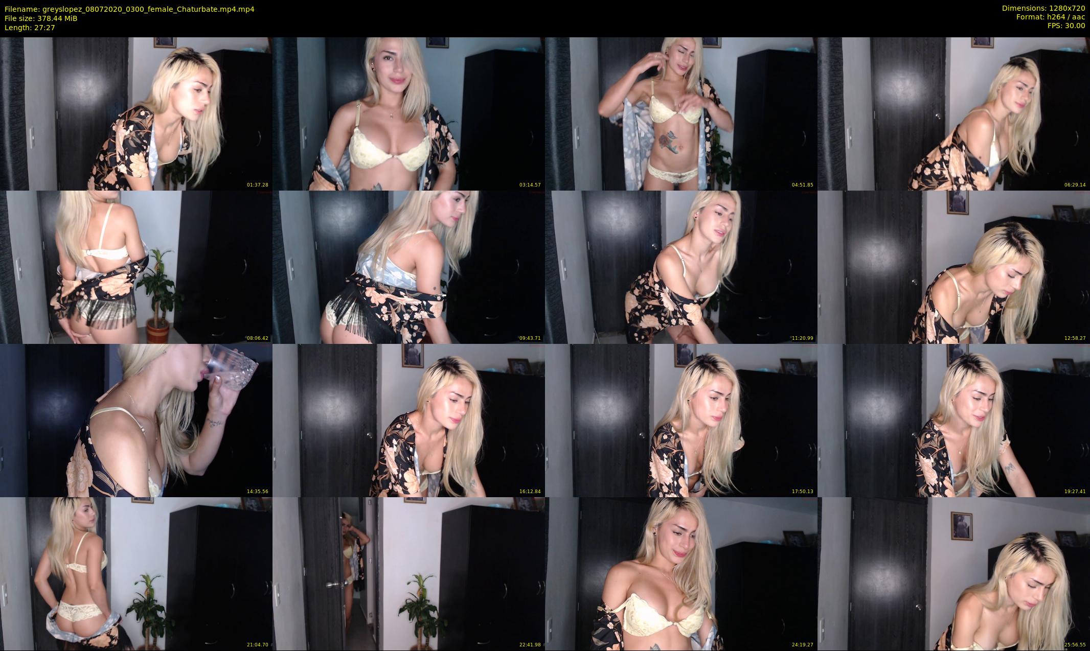 greyslopez — 28 minute Chaturbate female cam show recording, 720p, Jul 8, 2020