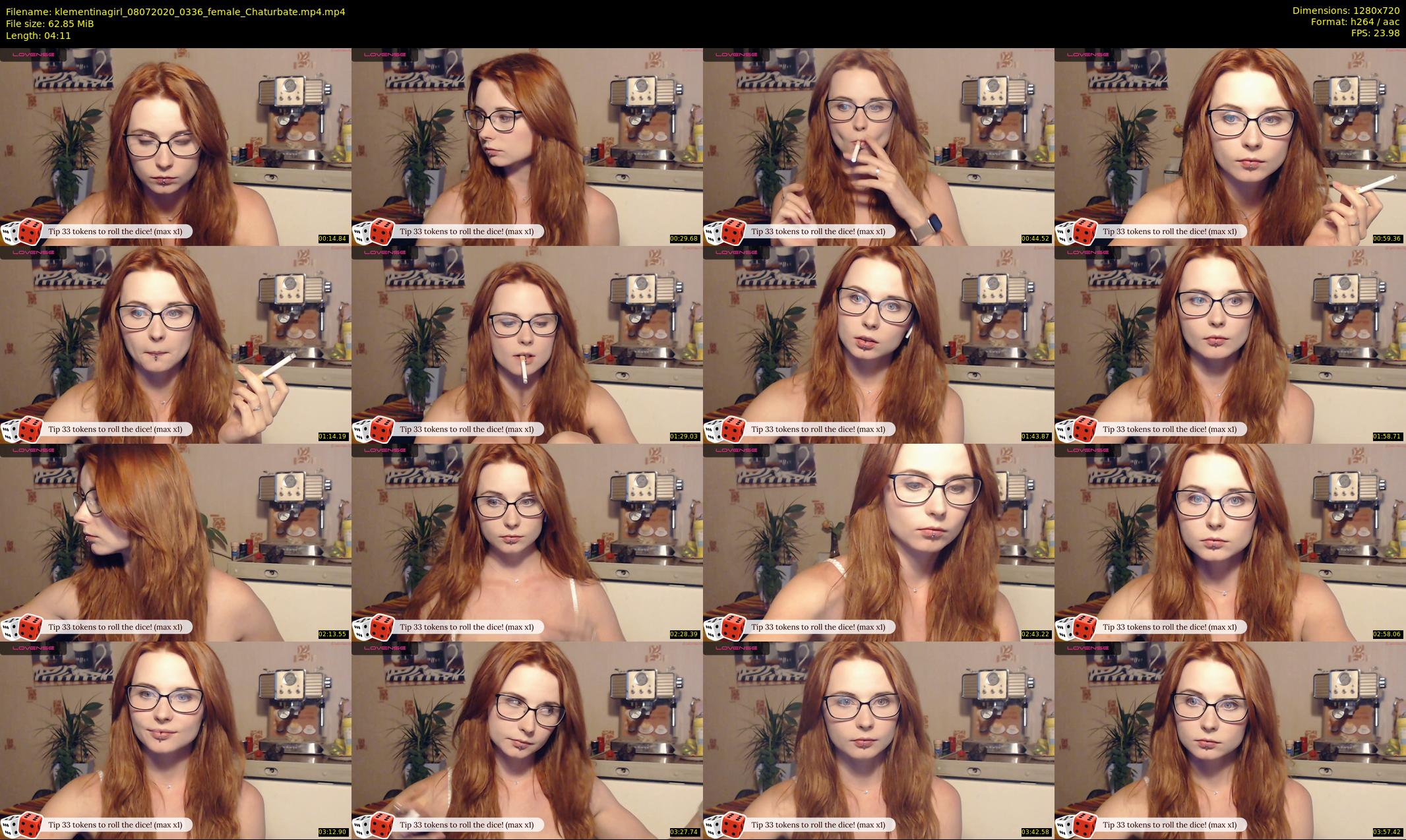 klementinagirl — 5 minute Chaturbate female cam show recording, 720p, Jul 8, 2020