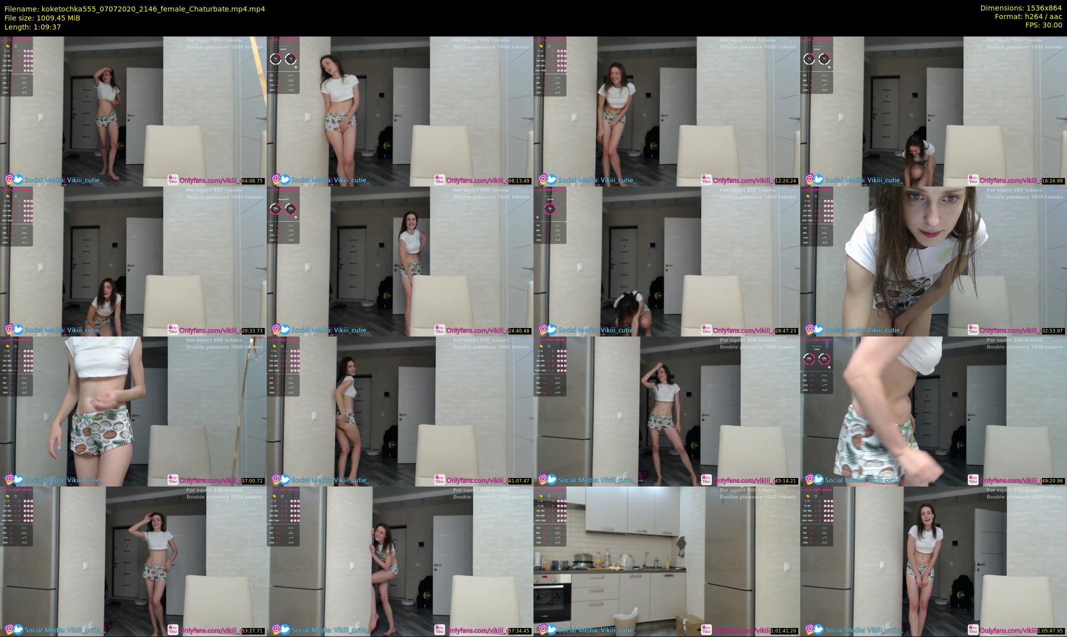 koketochka555 — 70 minute Chaturbate female cam show recording, 720p, Jul 7, 2020