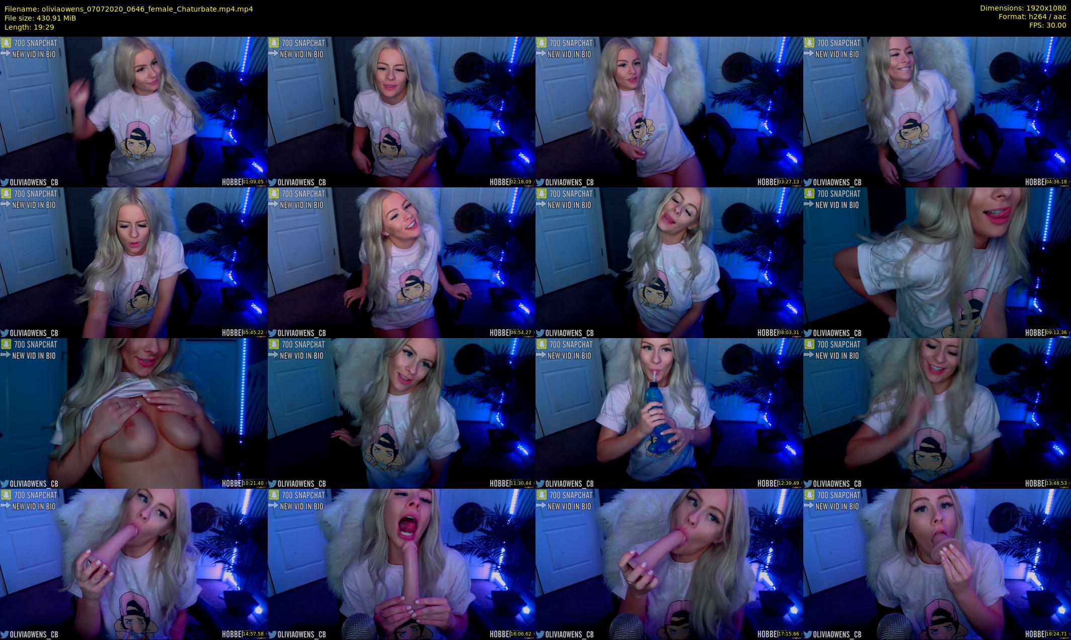 oliviaowens — 20 minute Chaturbate female cam show recording, 1080p, Jul 7, 2020