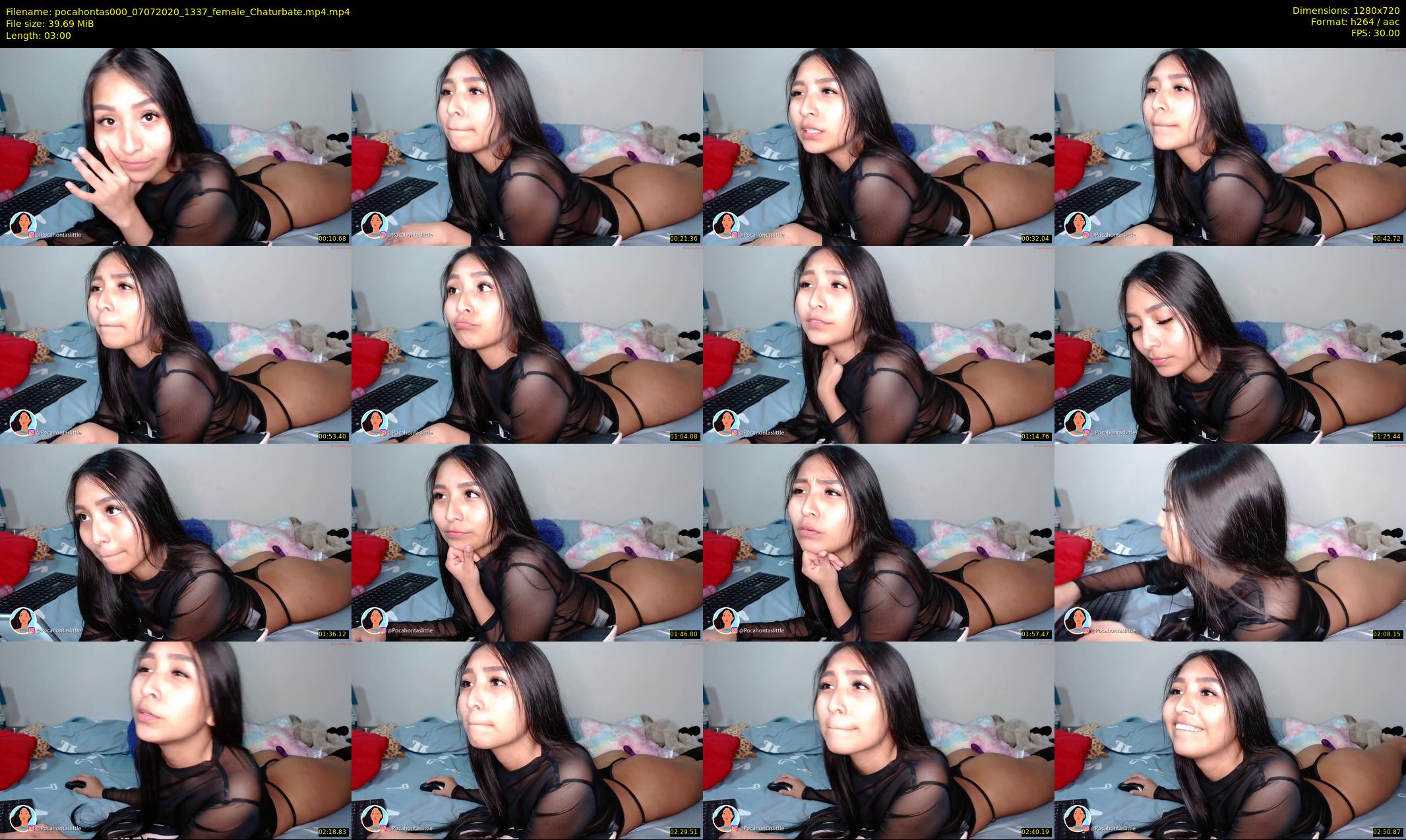 pocahontas000 — 3 minute Chaturbate female cam show recording, 720p, Jul 7, 2020