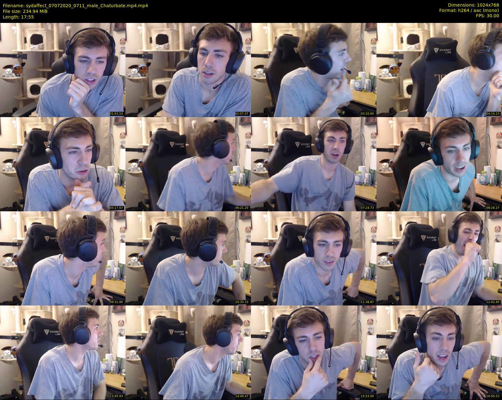 sydaffect — 18 minute Chaturbate male cam show recording, 720p, Jul 7, 2020