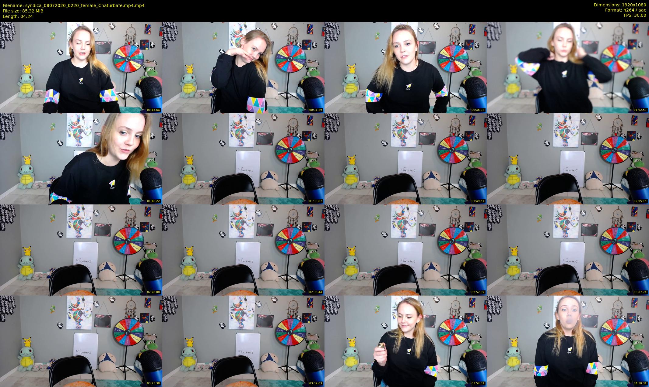 syndica — 5 minute Chaturbate female cam show recording, 1080p, Jul 8, 2020