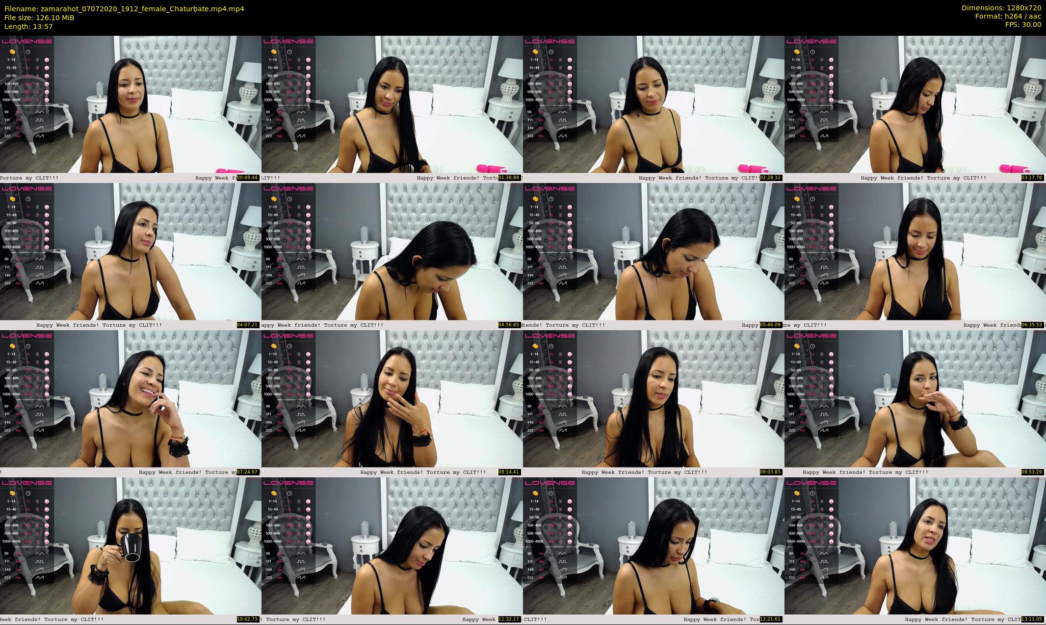 zamarahot — 14 minute Chaturbate female cam show recording, 720p, Jul 7, 2020