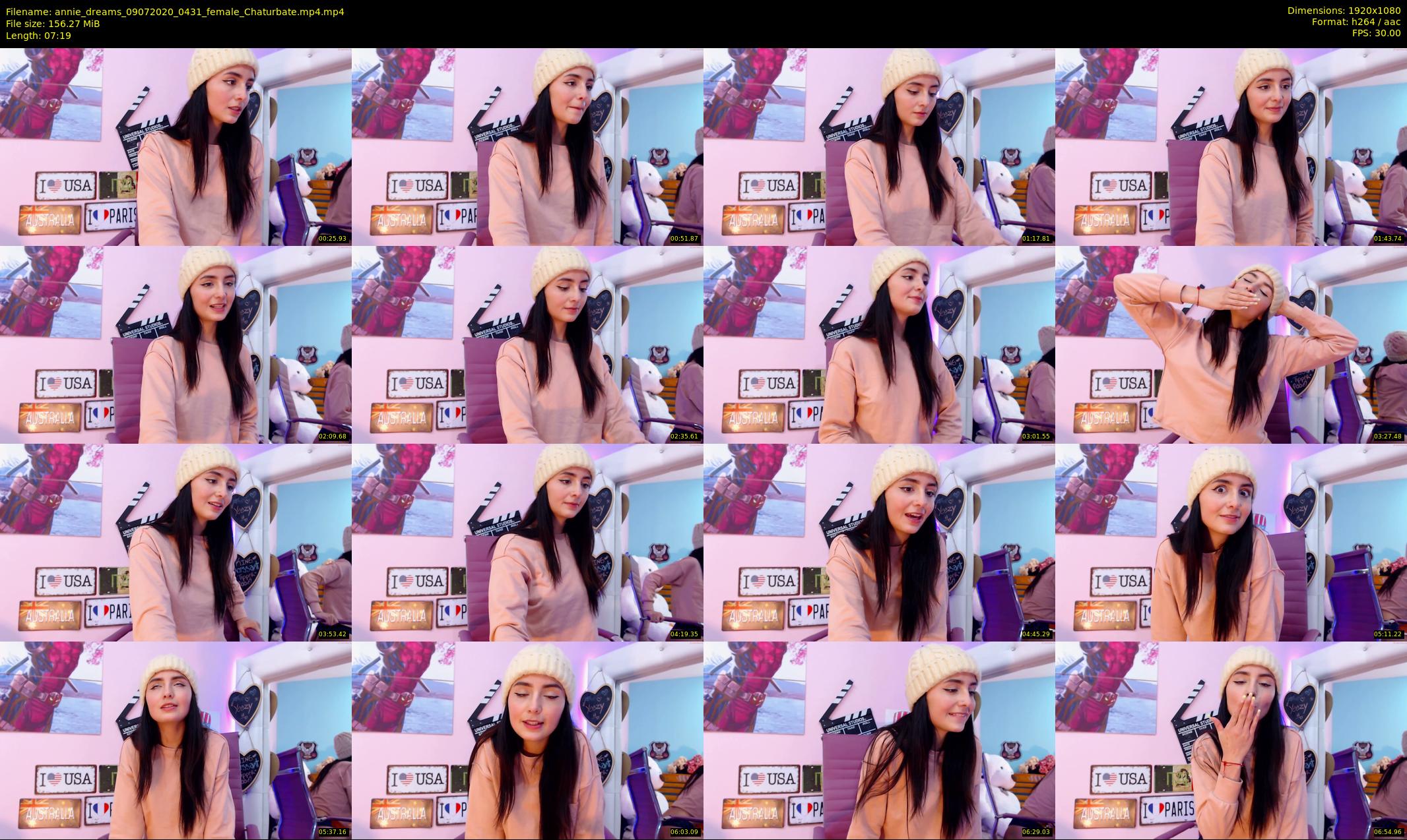 annie_dreams — 8 minute Chaturbate female cam show recording, 1080p, Jul 9, 2020